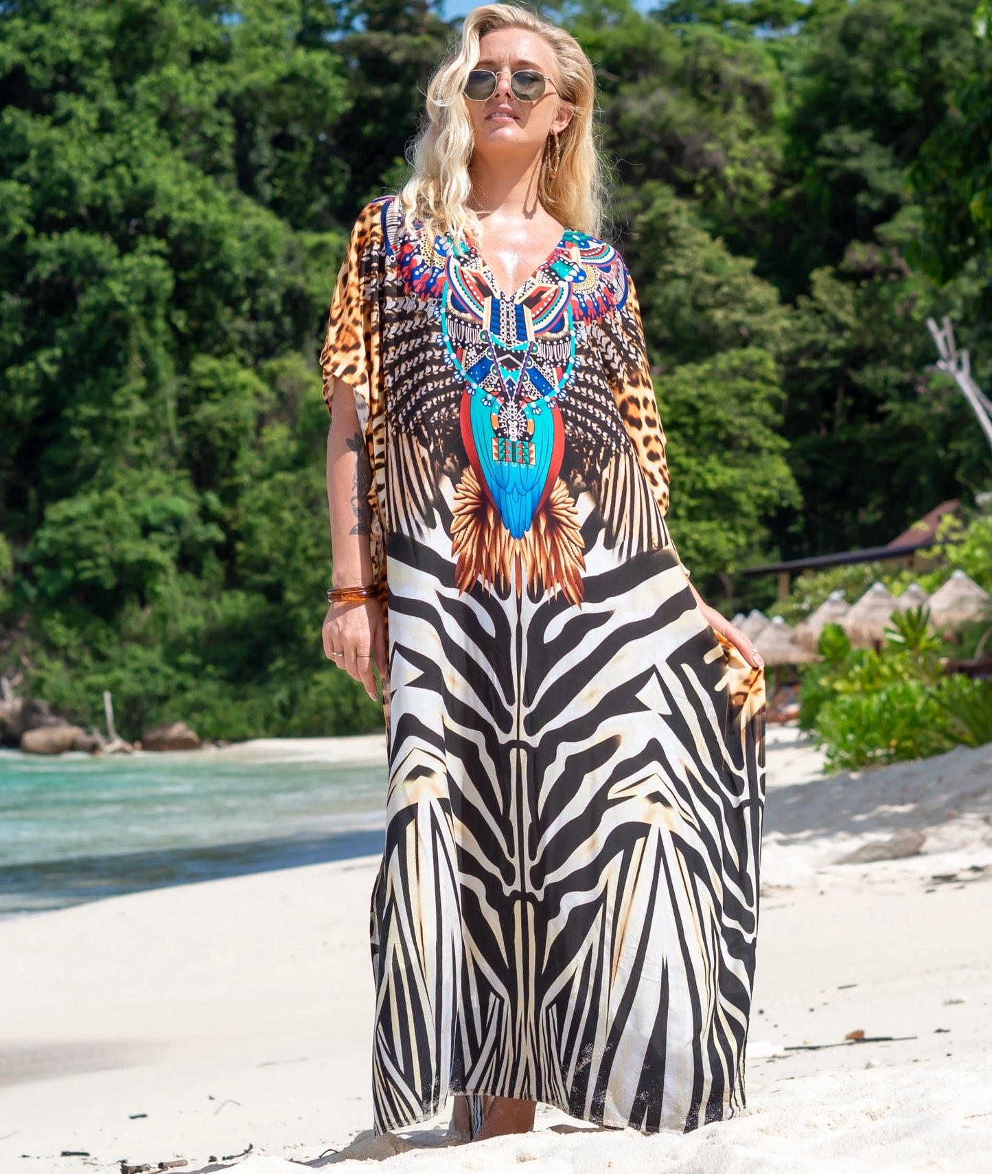 Women Plus Size Kraftan Beach Party Casual Long Maxi Dress