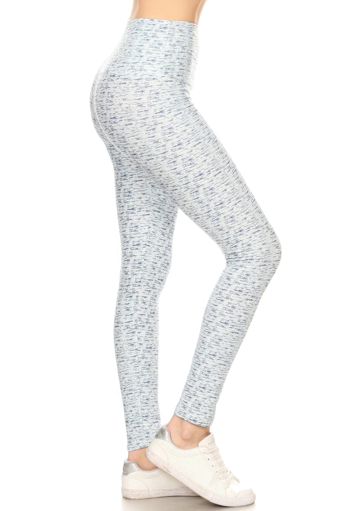 5-inch Long Yoga Style Banded Lined Multi Printed Knit Legging With High Waist Pants jehouze Multi