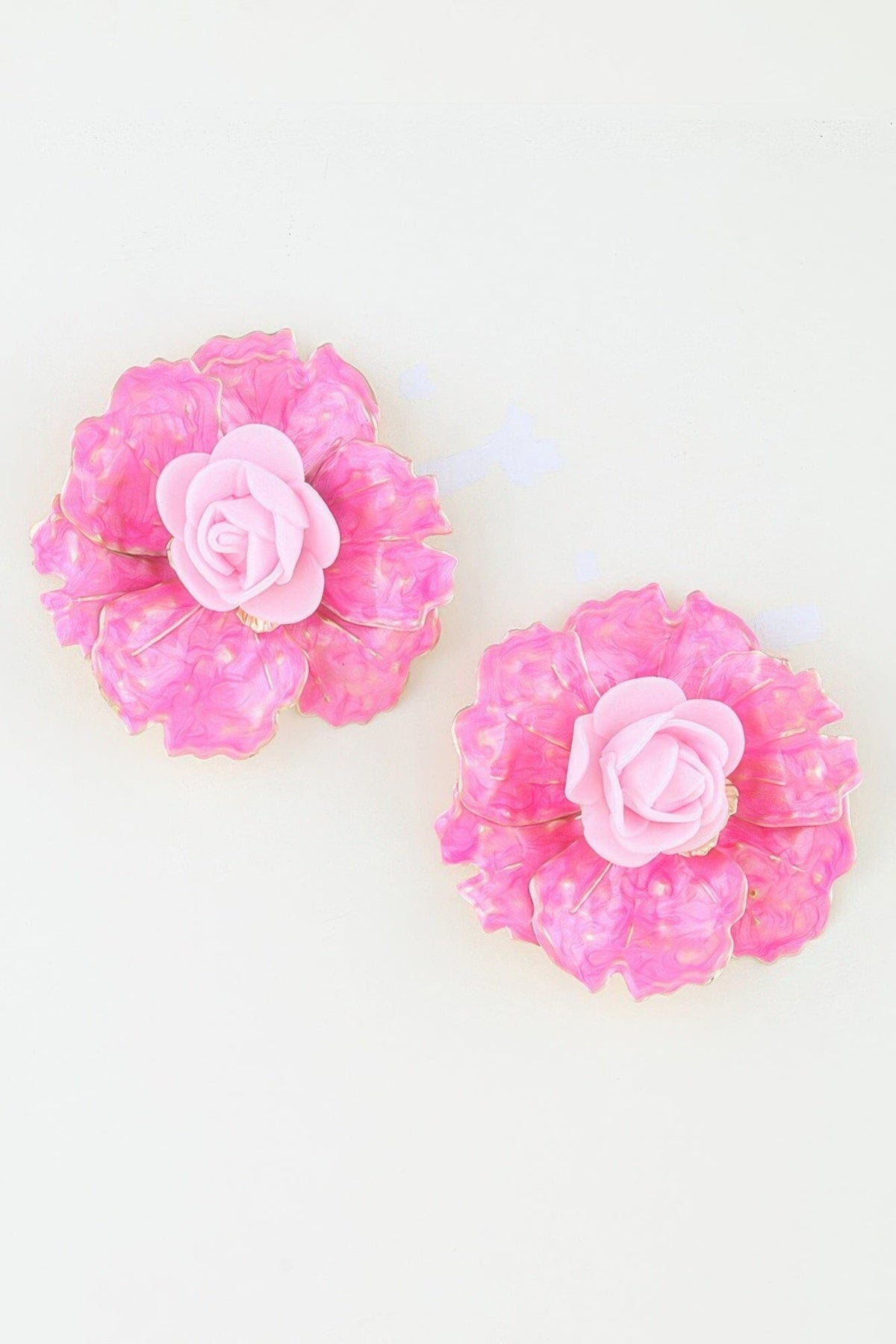 Blooming Watercolor Flower Earrings Apparel & Accessories > Jewelry > Earrings jehouze Pink