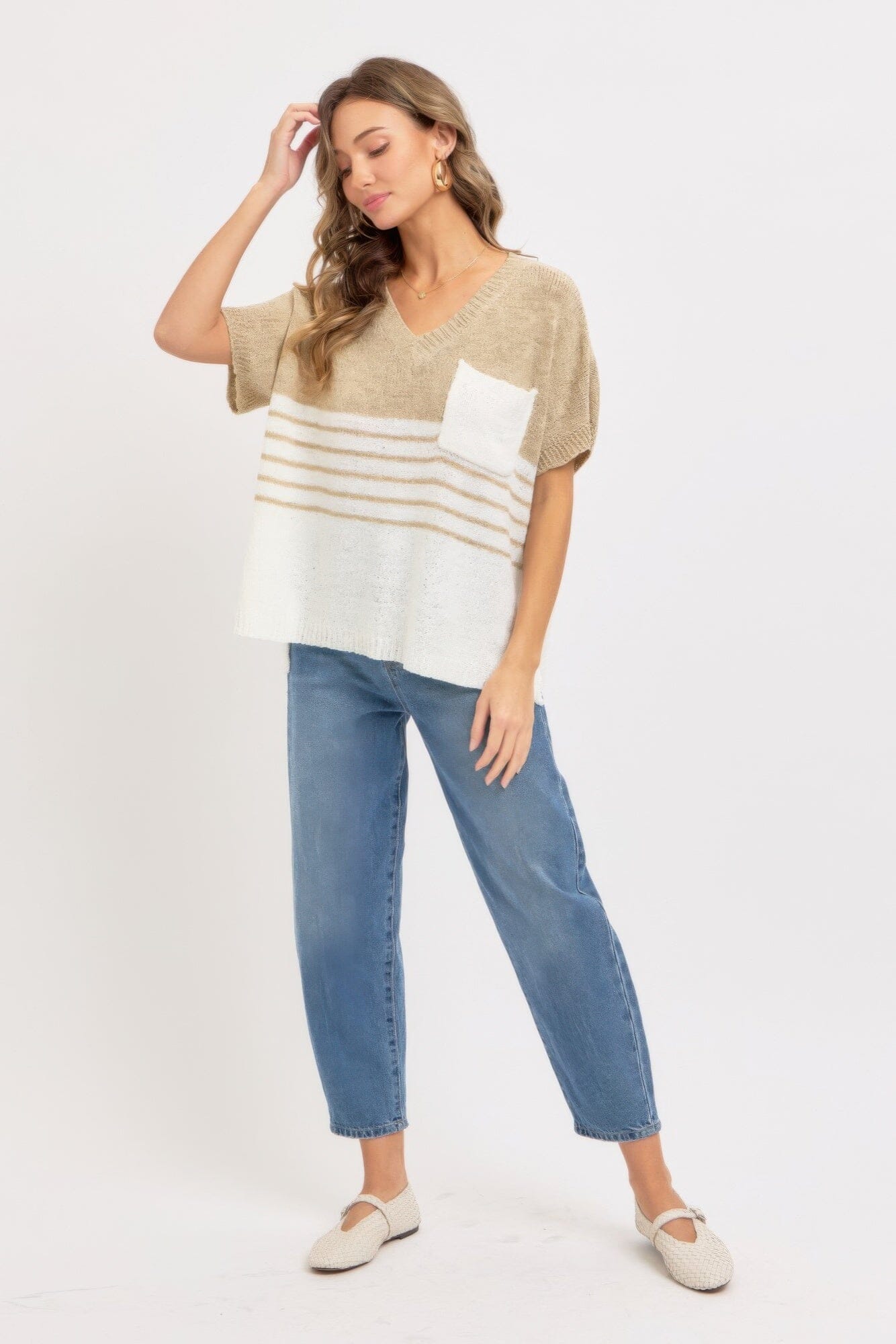 Casual Oversized Knit Top jehouze