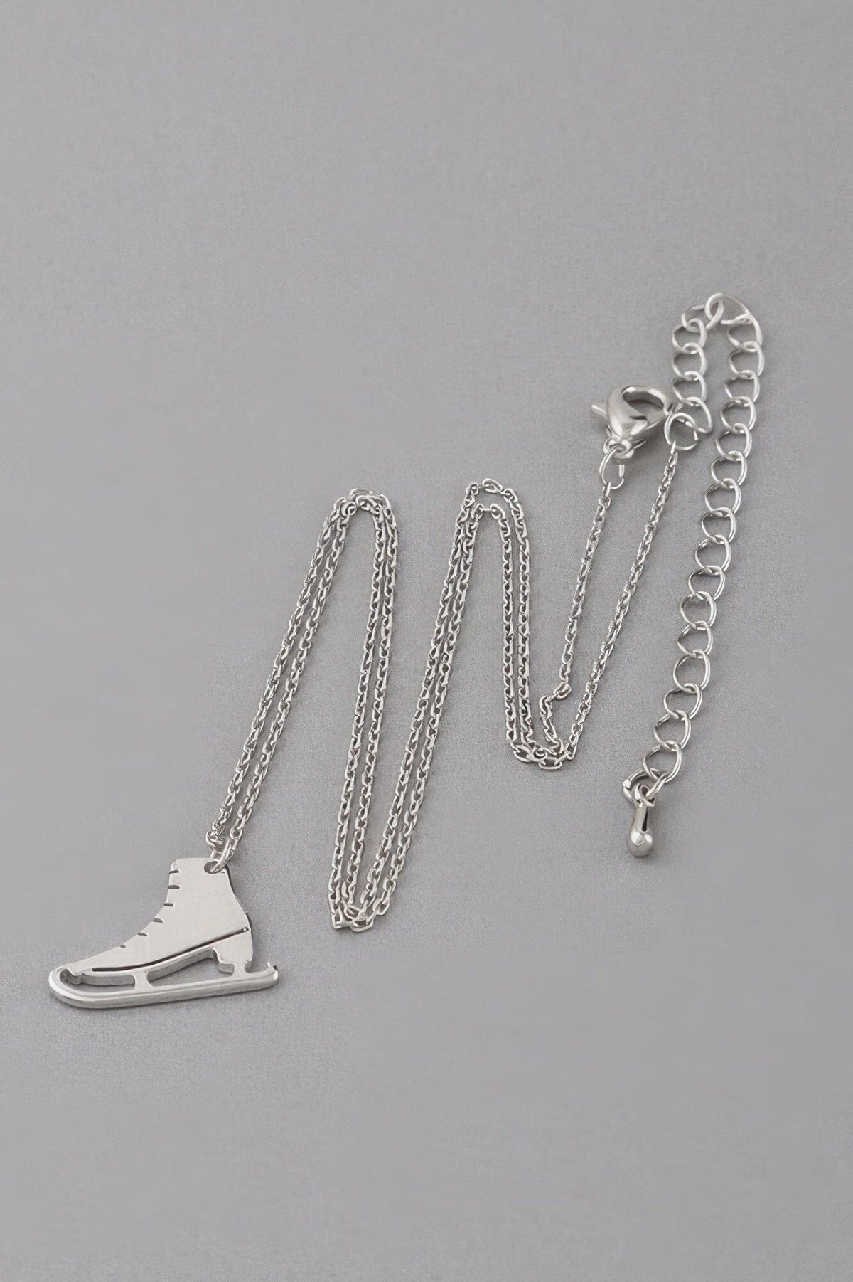 Ice Skates Pendant Necklace Necklaces jehouze Silver