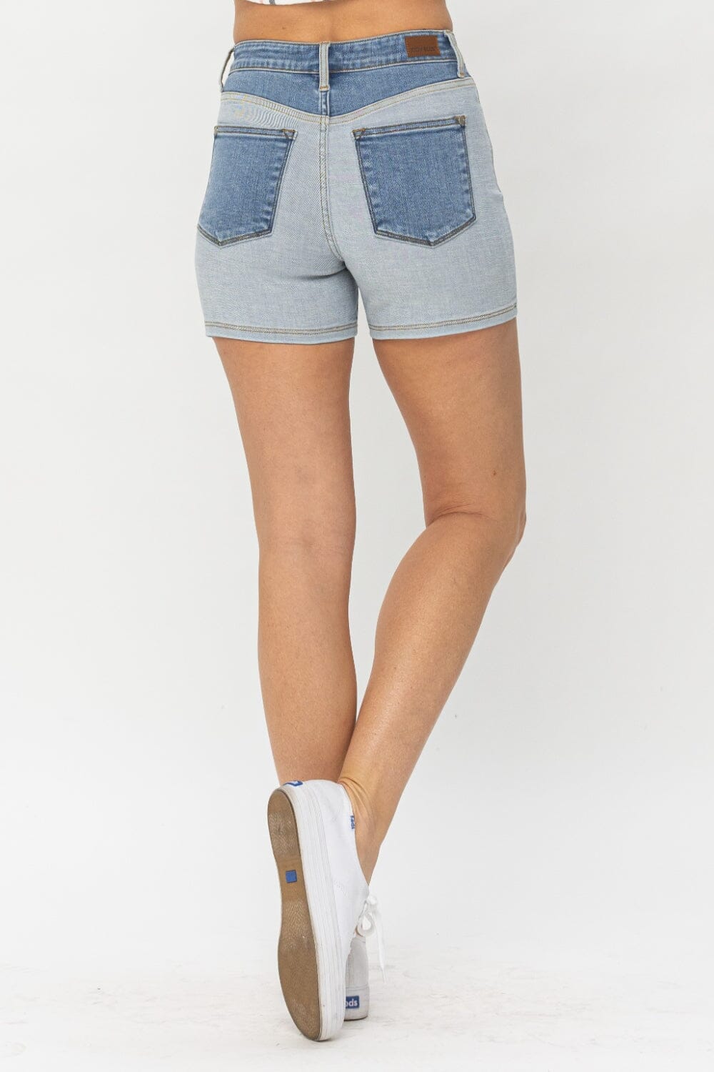Judy Blue Light Blue Color Block Denim Shorts jeans jehouze