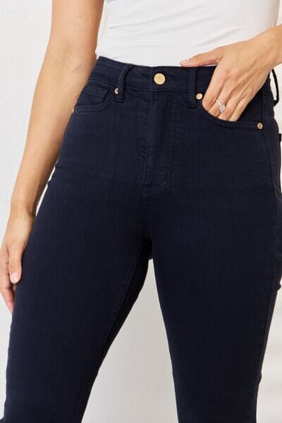 Judy Blue Navy Blue Garment Dyed Tummy Control Skinny Jeans jeans jehouze