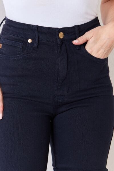 Judy Blue Navy Blue High Waist Tummy Control Bermuda Shorts Shorts jehouze