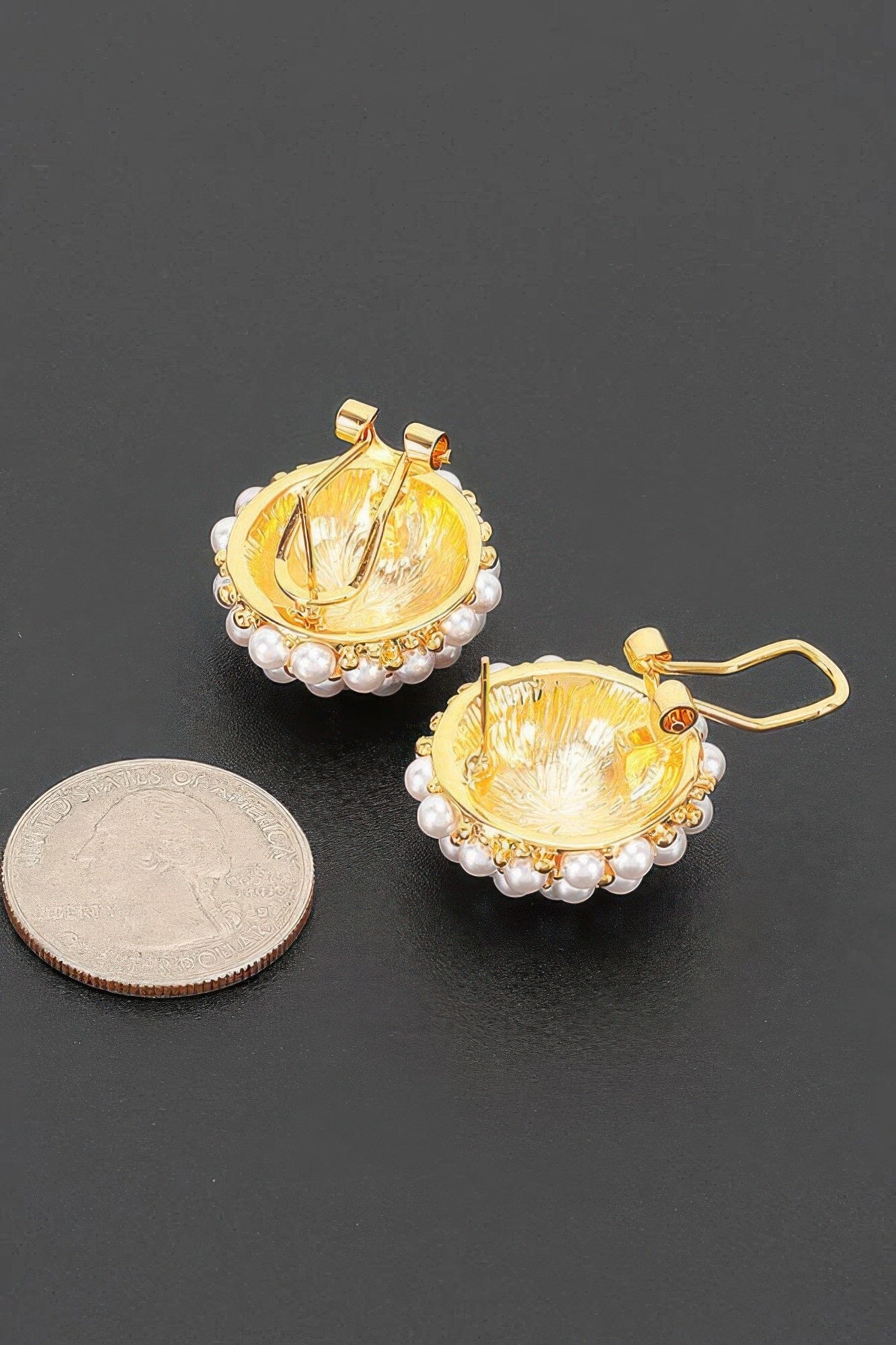 Pearl Cluster Clip-on Earrings Apparel & Accessories > Jewelry > Earrings jehouze