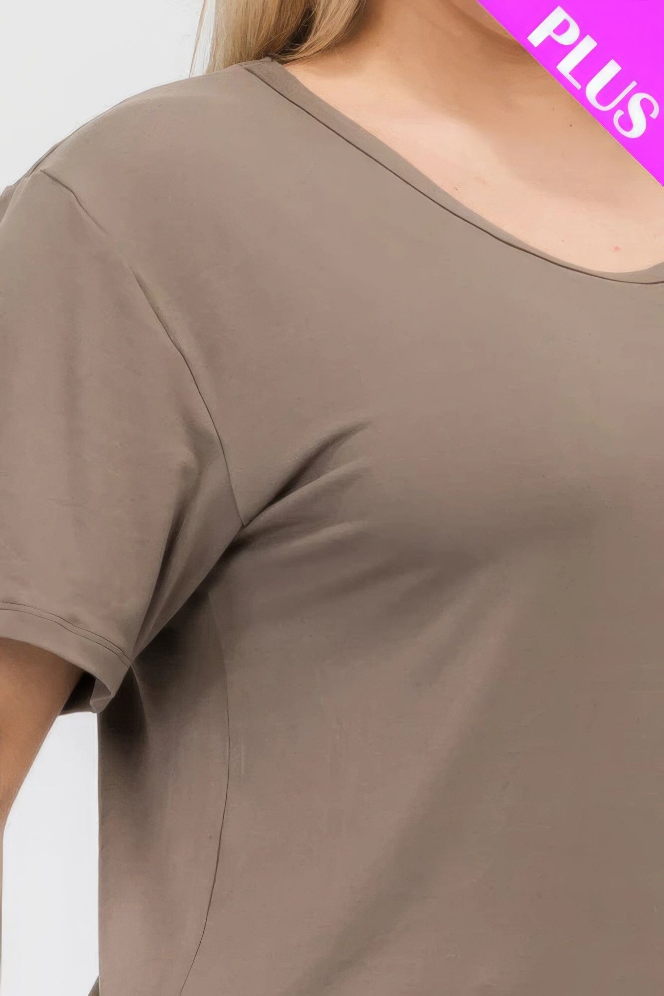 Plus Size Basic Short Sleeve T-shirt Shirts & Tops jehouze