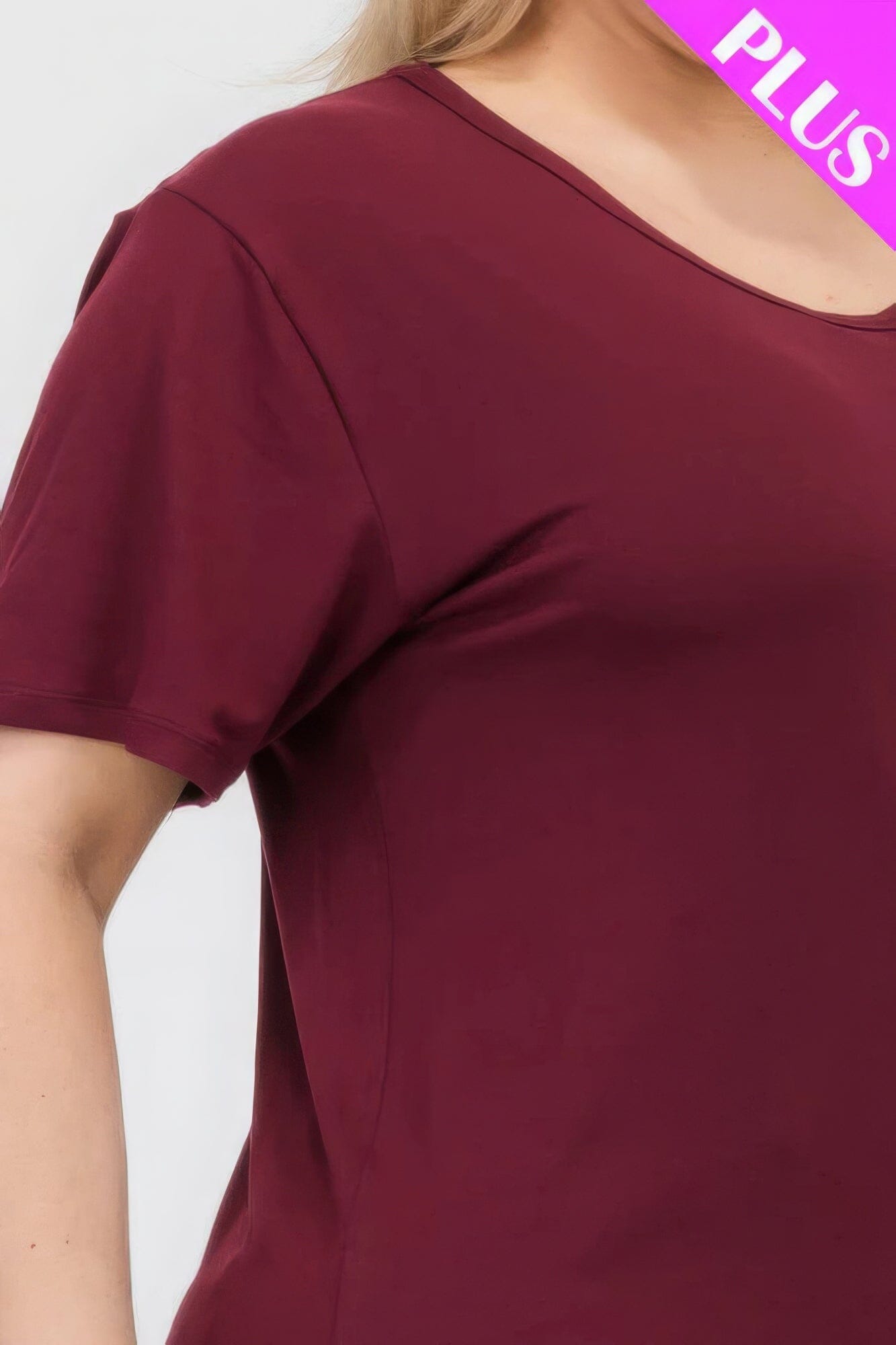 Plus Size Basic Short Sleeve T-shirt Shirts & Tops jehouze