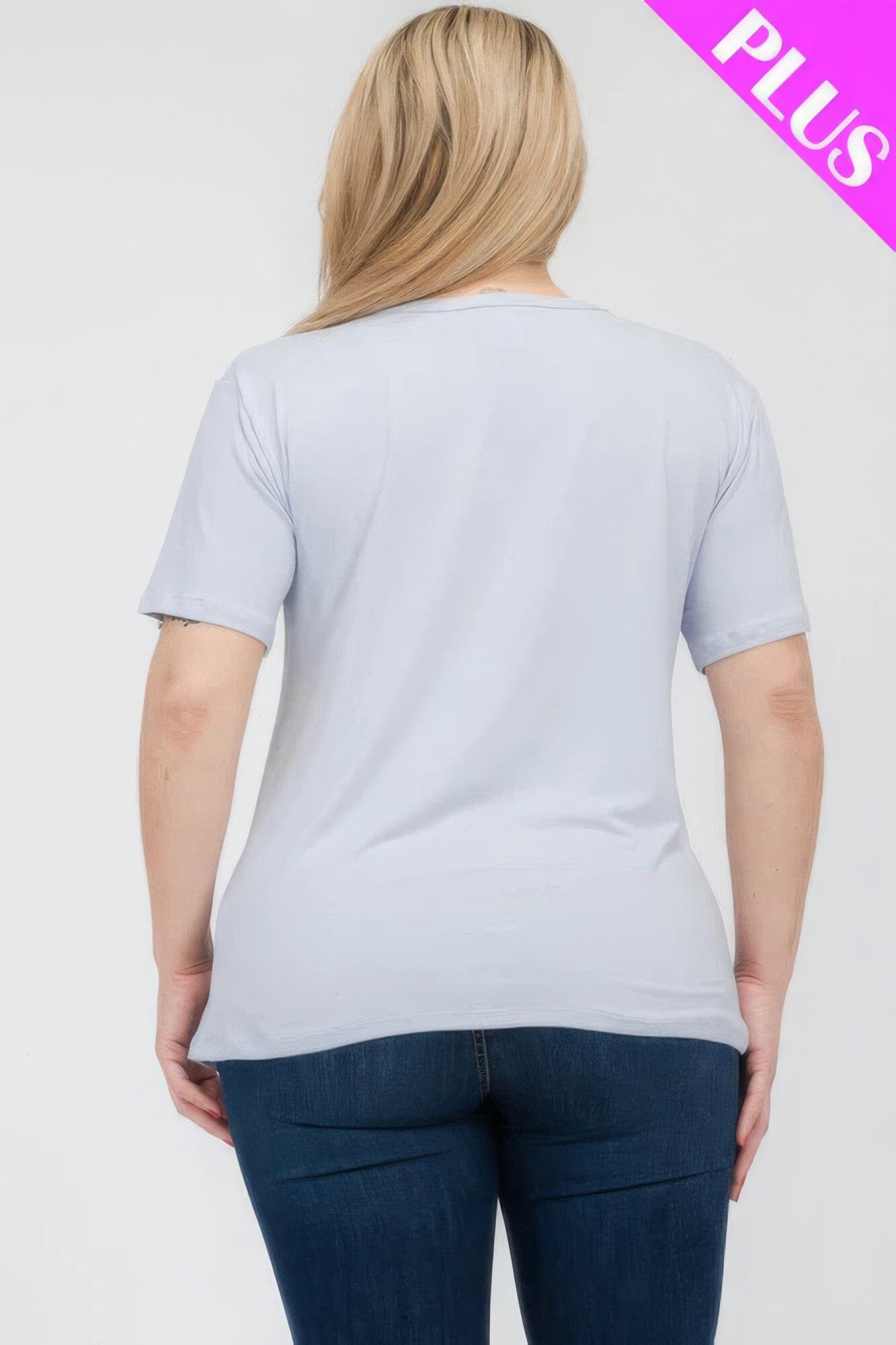 Plus Size Basic Short Sleeve T-shirt Shirts & Tops jehouze