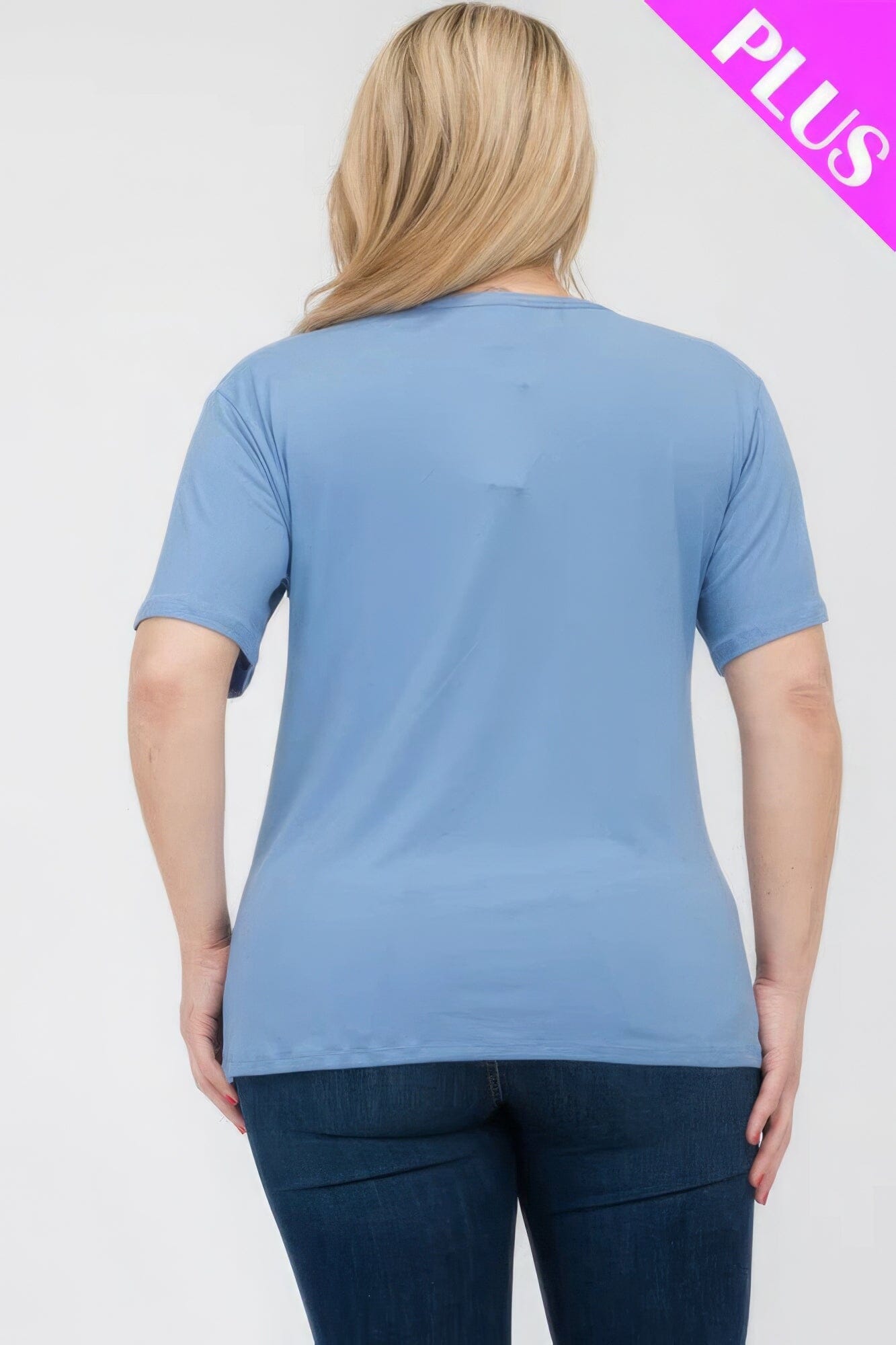 Plus Size Basic Short Sleeve T-shirt Shirts & Tops jehouze