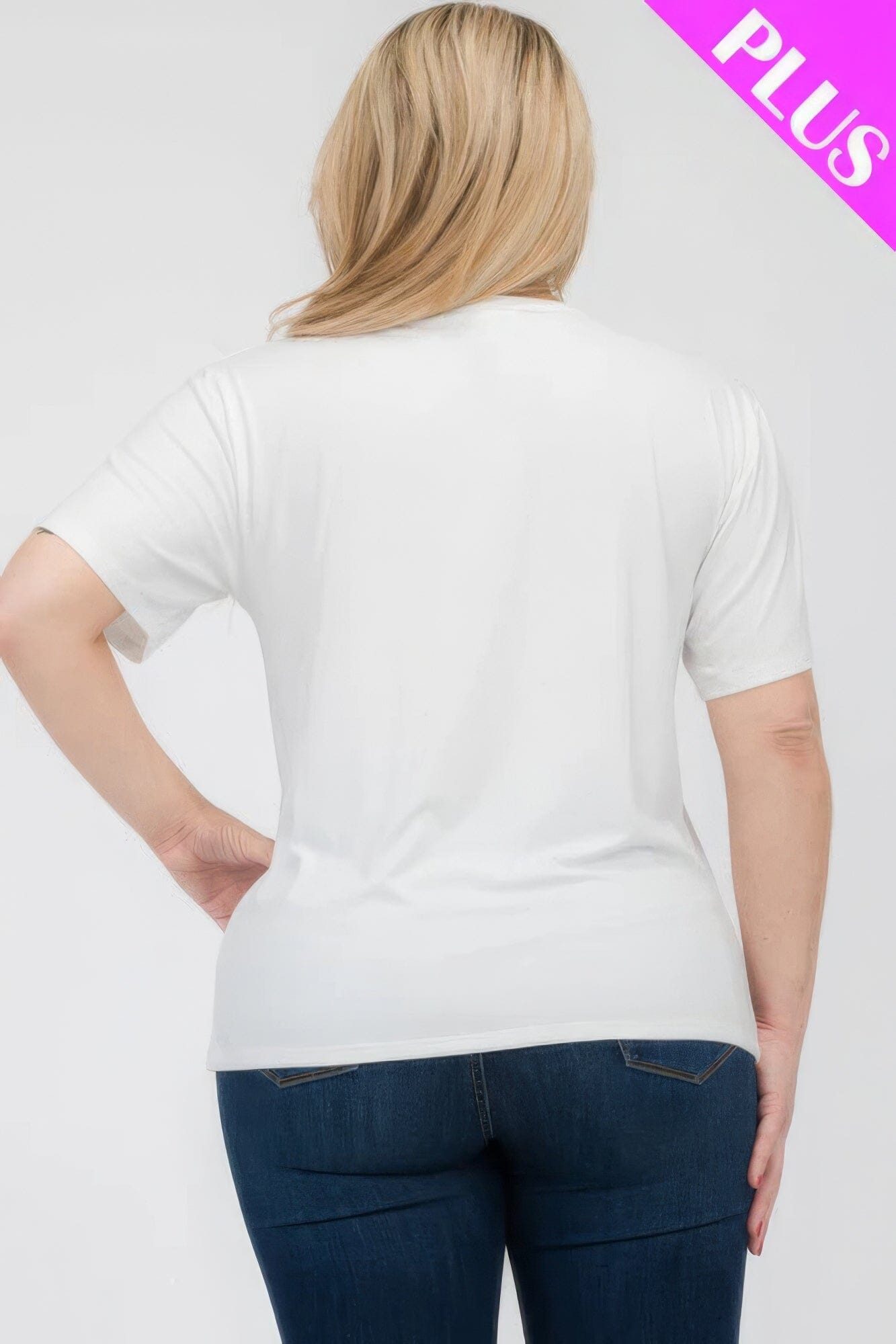 Plus Size Basic Short Sleeve T-shirt Shirts & Tops jehouze