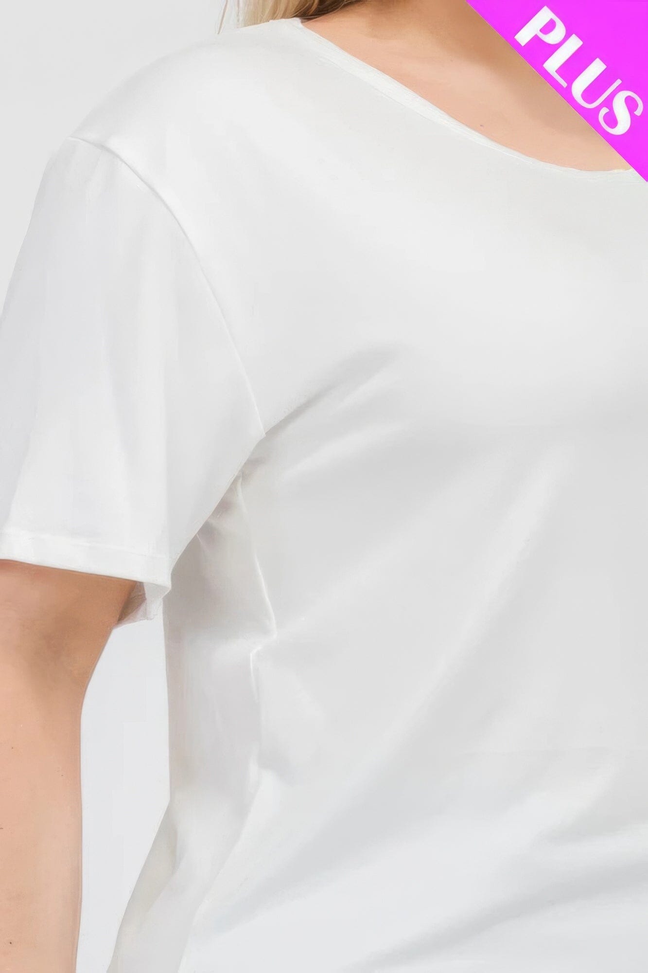 Plus Size Basic Short Sleeve T-shirt Shirts & Tops jehouze