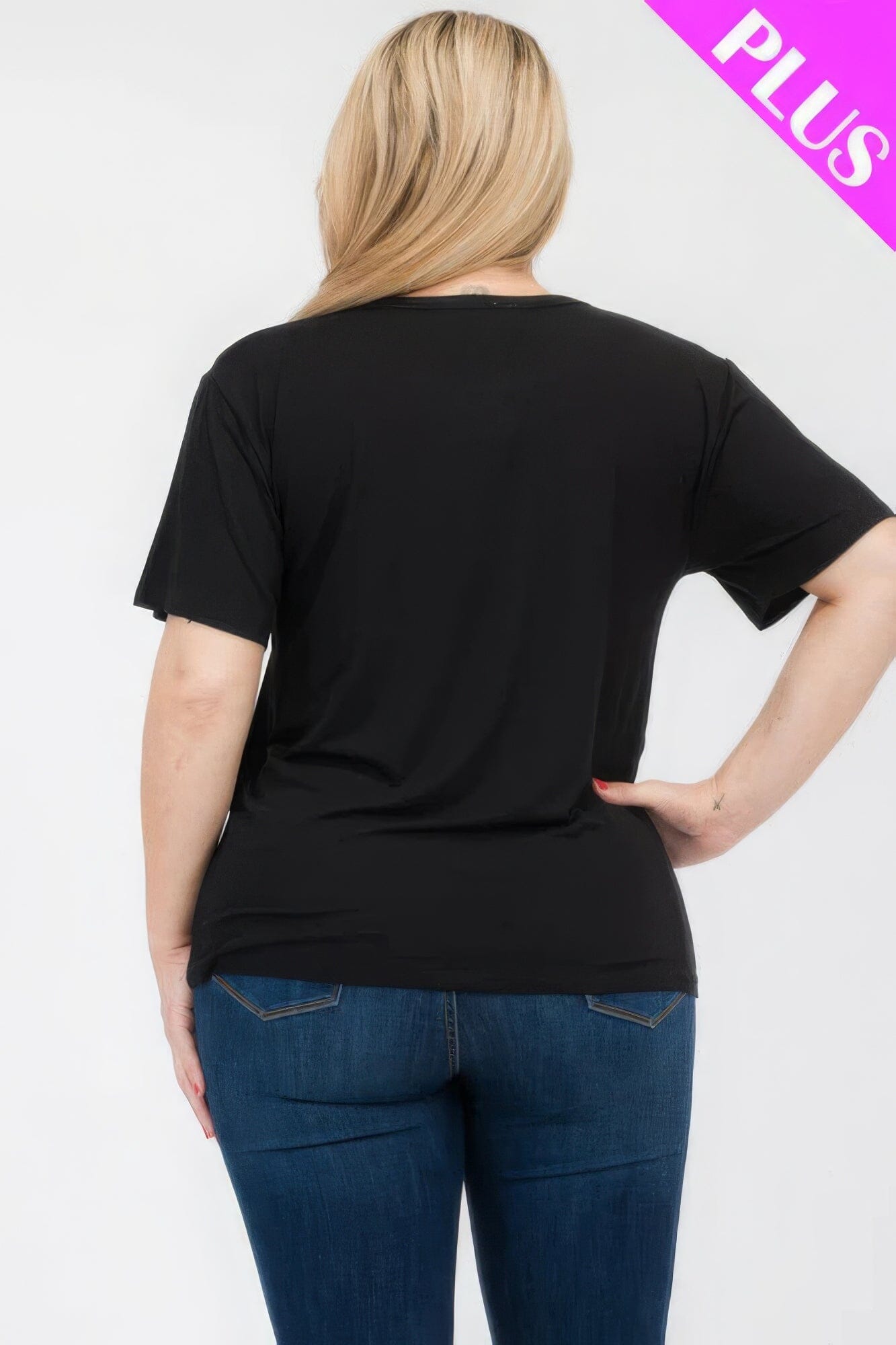 Plus Size Basic Short Sleeve T-shirt Shirts & Tops jehouze