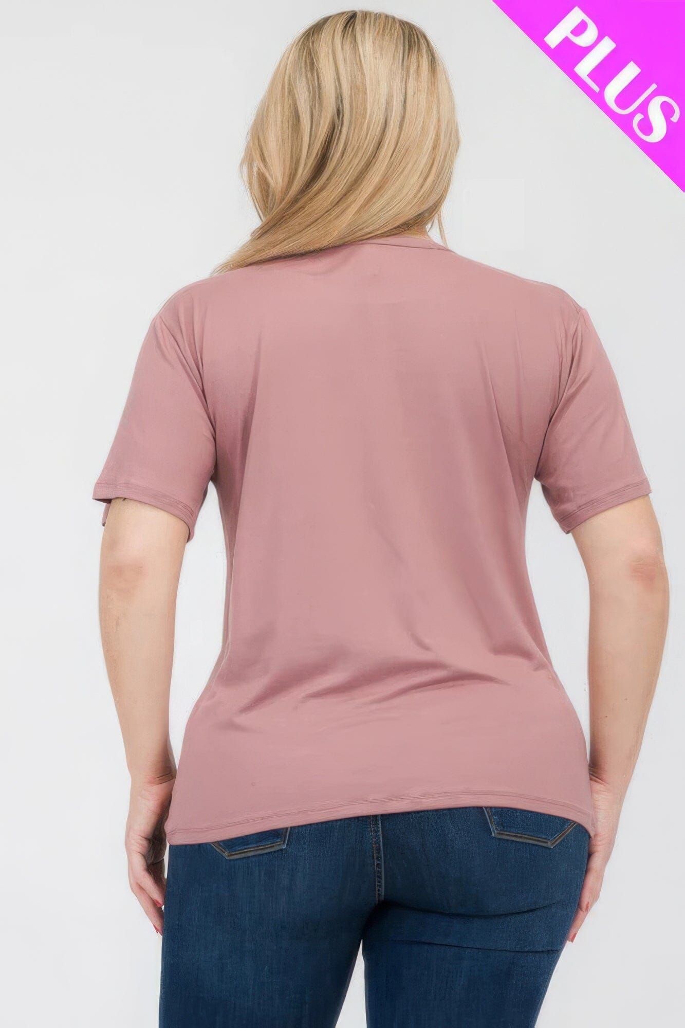 Plus Size Basic Short Sleeve T-shirt Shirts & Tops jehouze