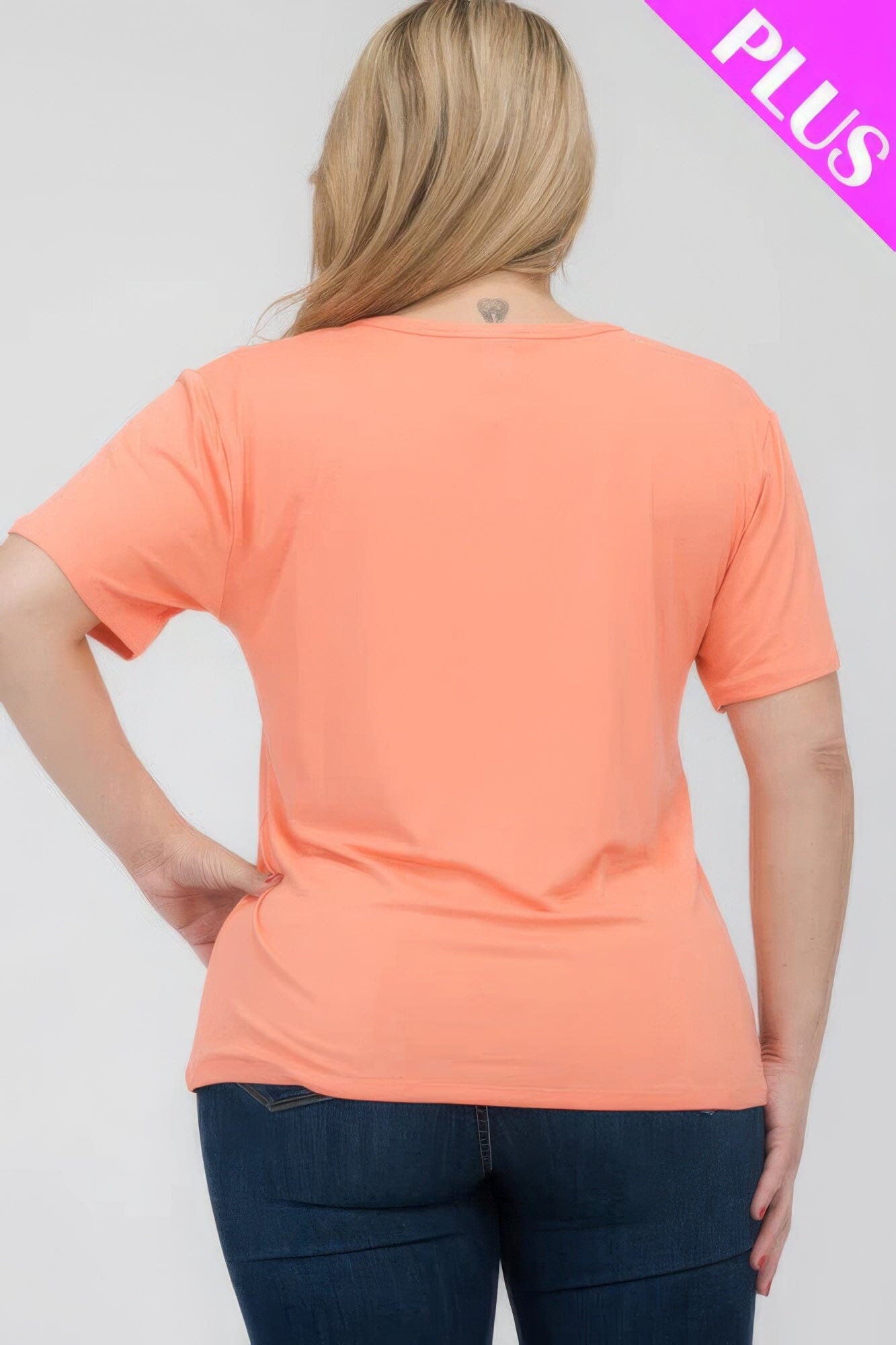 Plus Size Basic Short Sleeve T-shirt Shirts & Tops jehouze