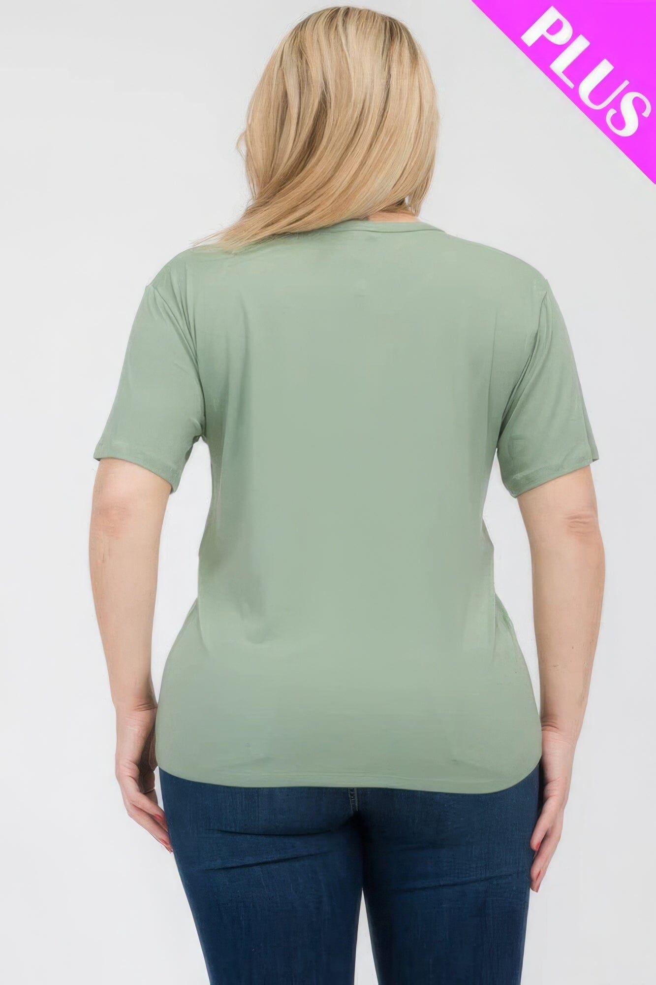 Plus Size Basic Short Sleeve T-shirt Shirts & Tops jehouze
