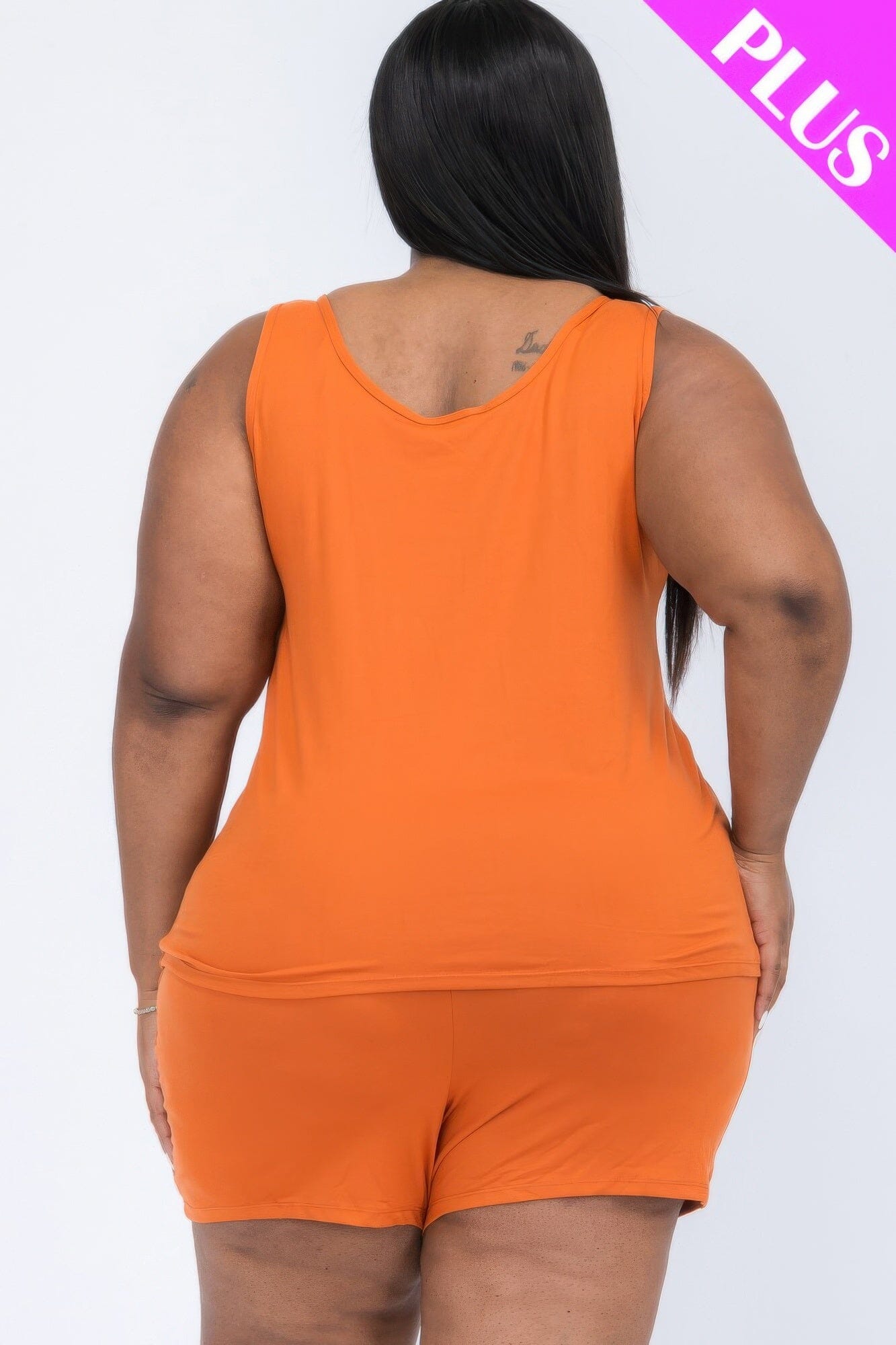 Plus Size Comfy Tank Top & Shorts loungewear Set_ Loungewear jehouze