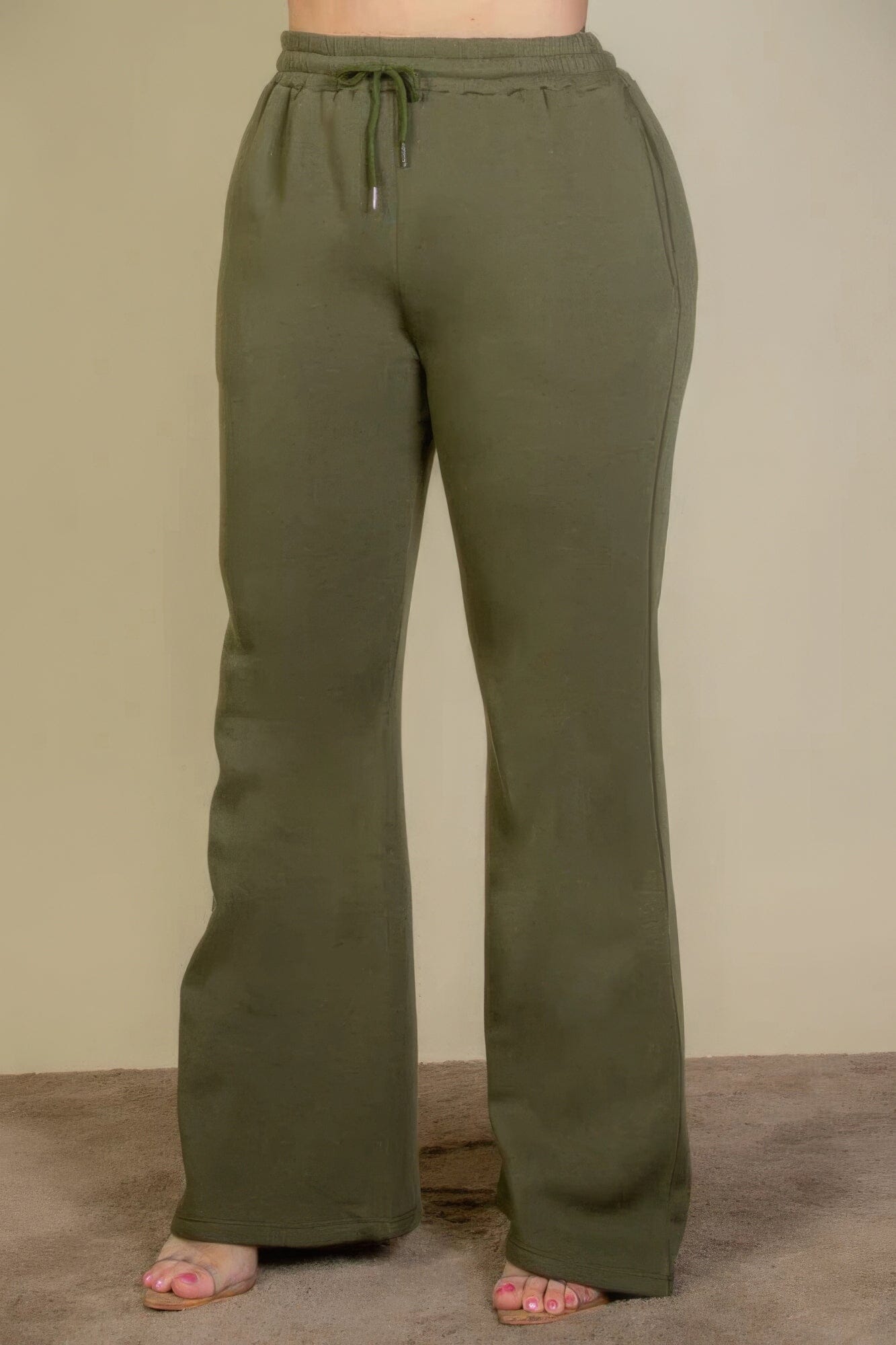 Plus Size Drawstring Waist Slant Pocket Sweatpants Pants jehouze