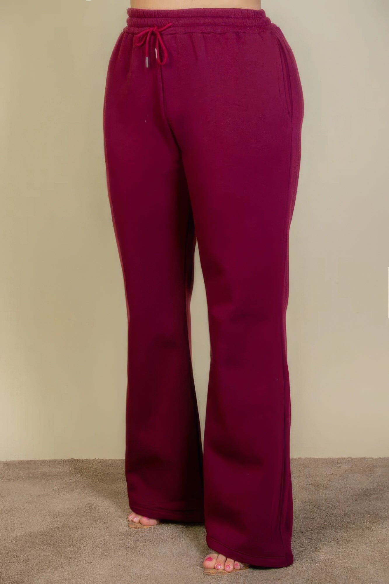 Plus Size Drawstring Waist Slant Pocket Sweatpants Pants jehouze