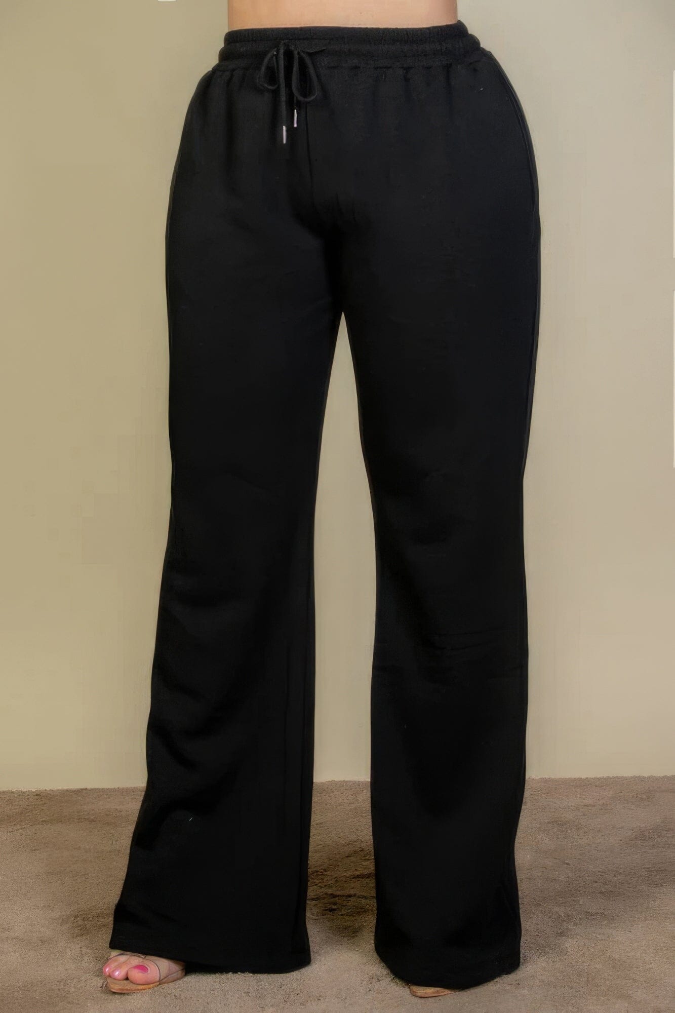 Plus Size Drawstring Waist Slant Pocket Sweatpants Pants jehouze