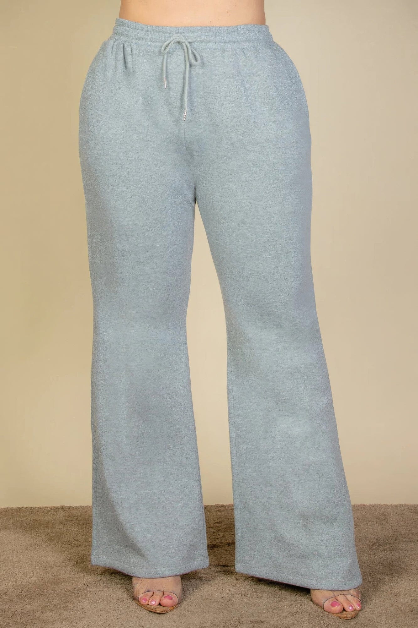 Plus Size Drawstring Waist Slant Pocket Sweatpants Pants jehouze