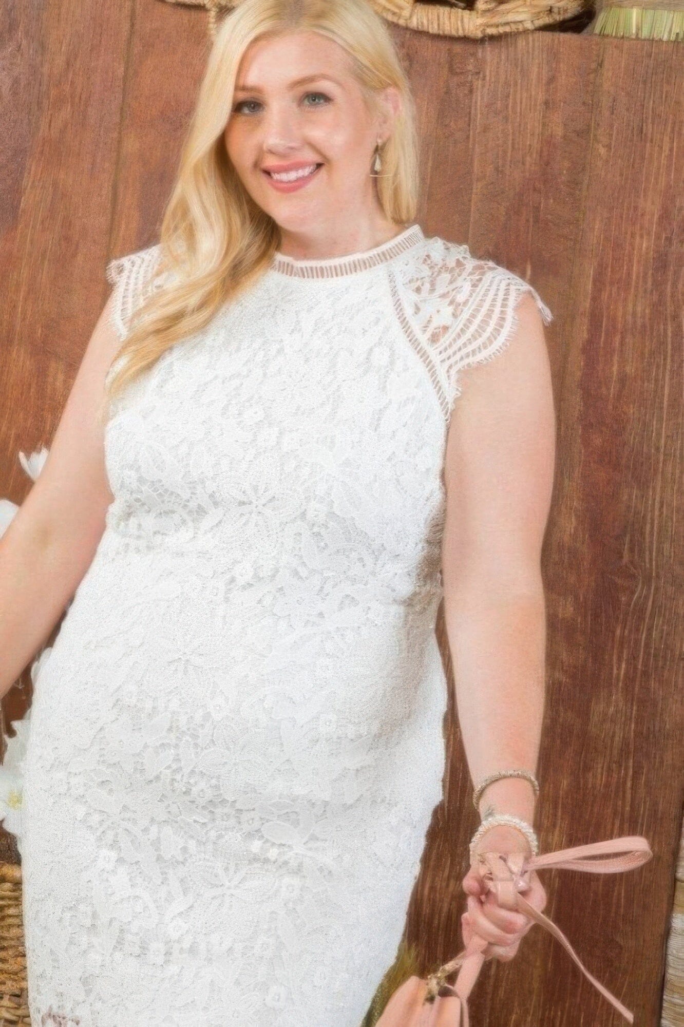 Plus Size Lace Crochet Mini Raglan Dress With Zipper Back Dresses jehouze