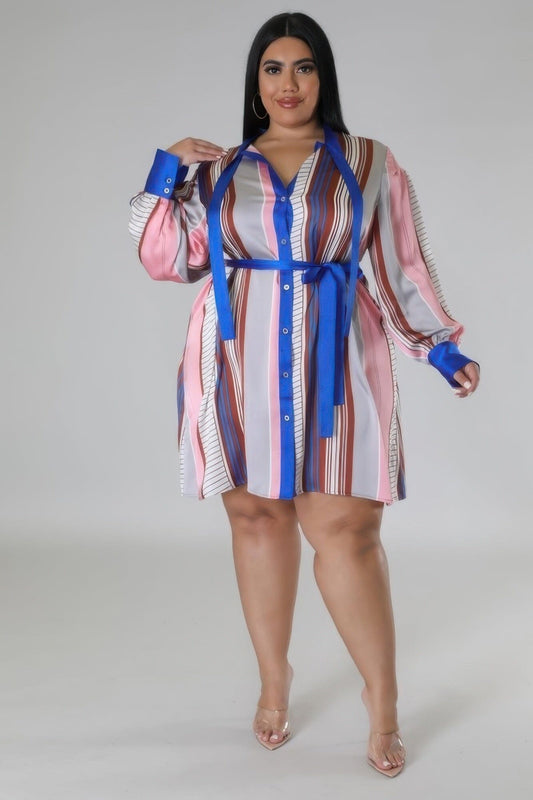 Plus Size Long Sleeves Non-stretch Dress Dresses jehouze