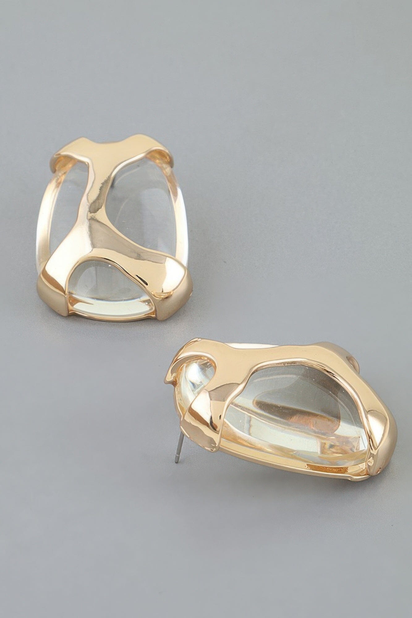 Polished Transparent Stone Earrings Apparel & Accessories > Jewelry > Earrings jehouze
