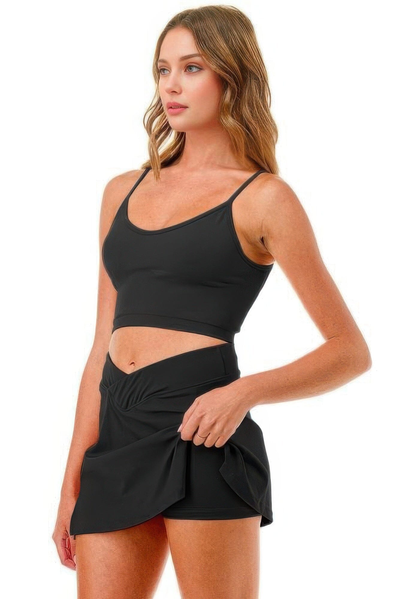 Premium Tennis Pickleball Short Skirt Skort jehouze Black S