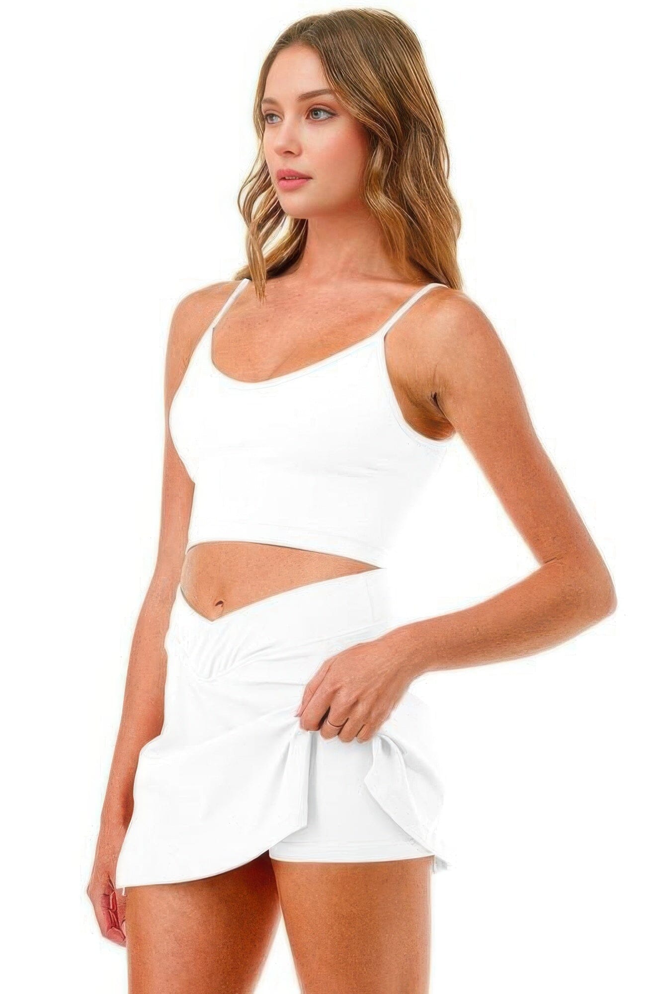Premium Tennis Pickleball Short Skirt Skort jehouze White S
