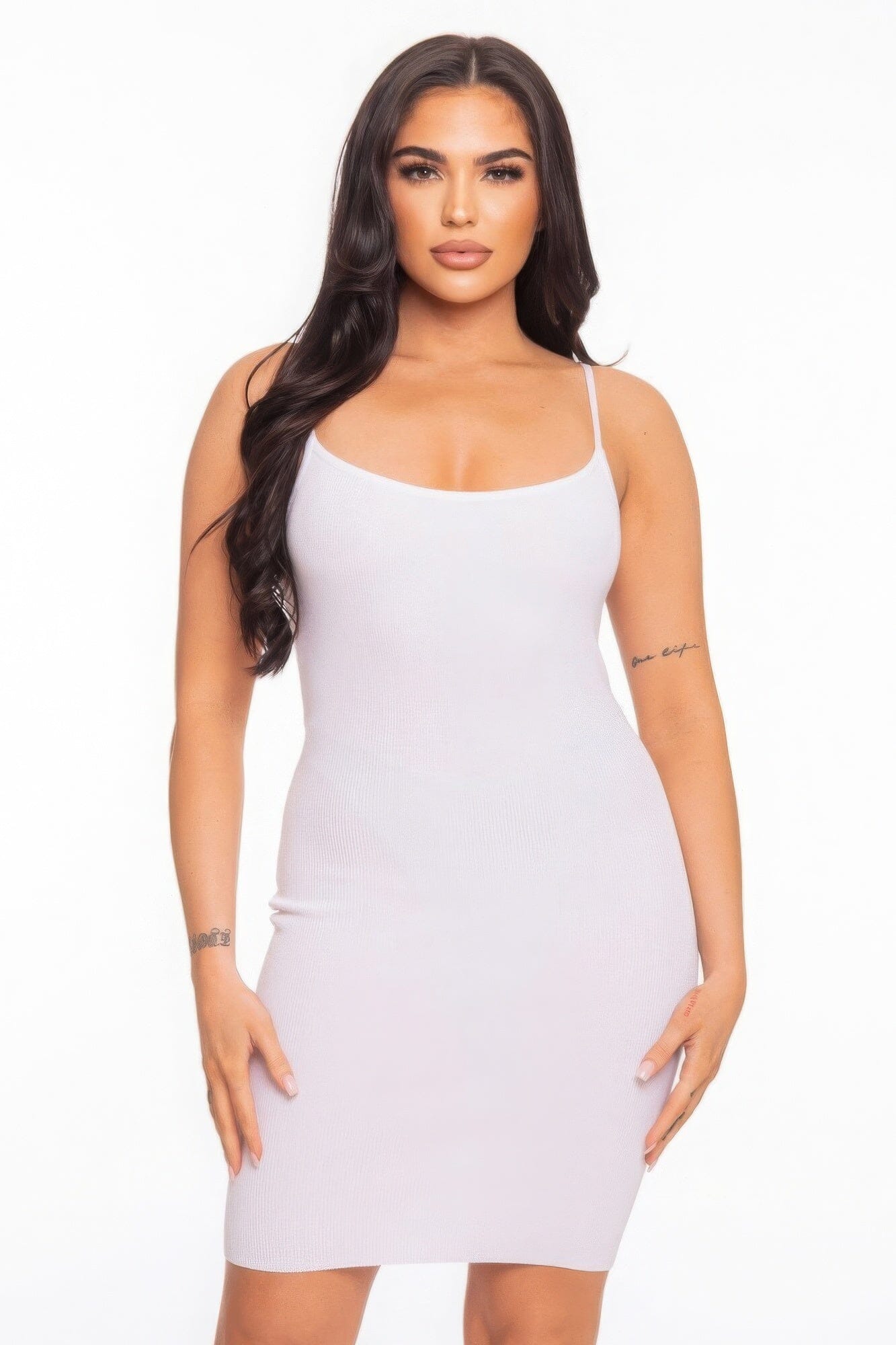 White Cami Open Back Mini Dress Dresses jehouze