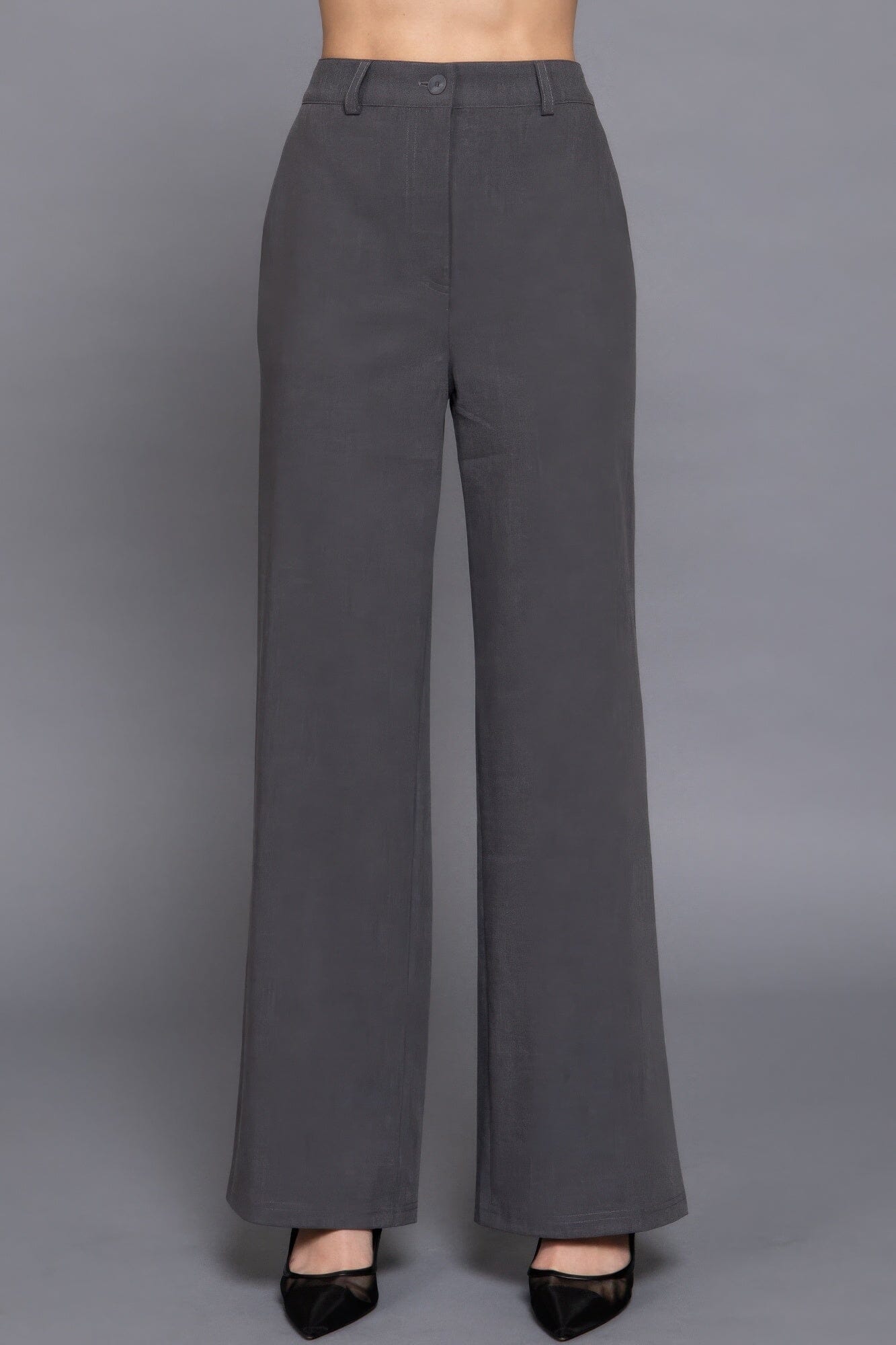 Women Back elastic straight woven long pants Pants jehouze