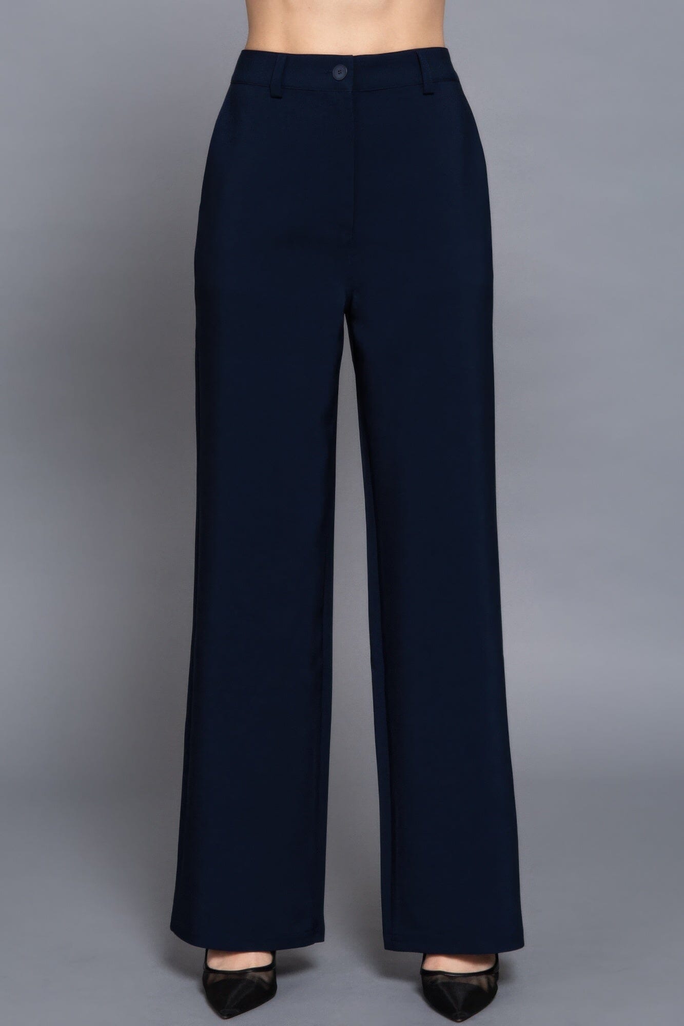 Women Back elastic straight woven long pants Pants jehouze