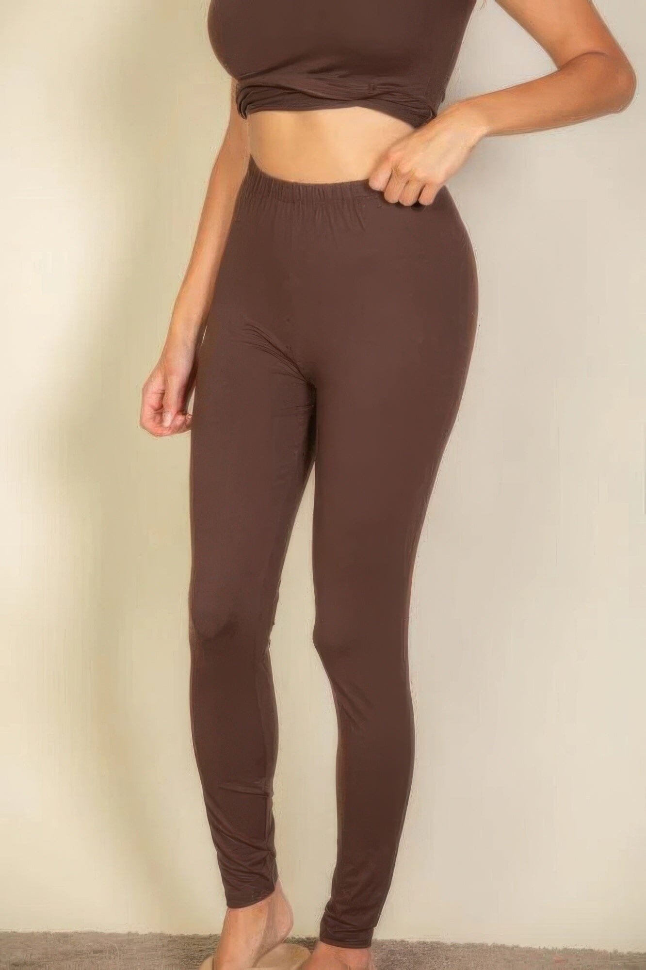 Women Basic Solid Leggings Pants jehouze