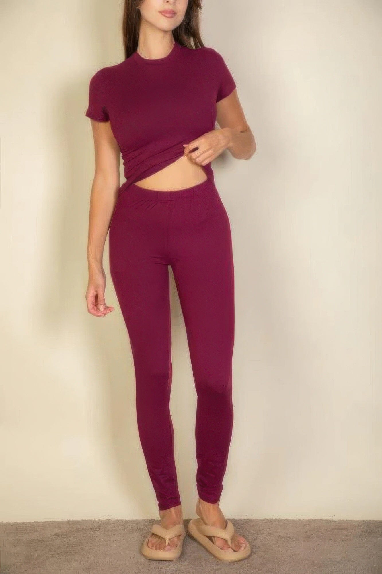 Women Basic Solid Leggings Pants jehouze