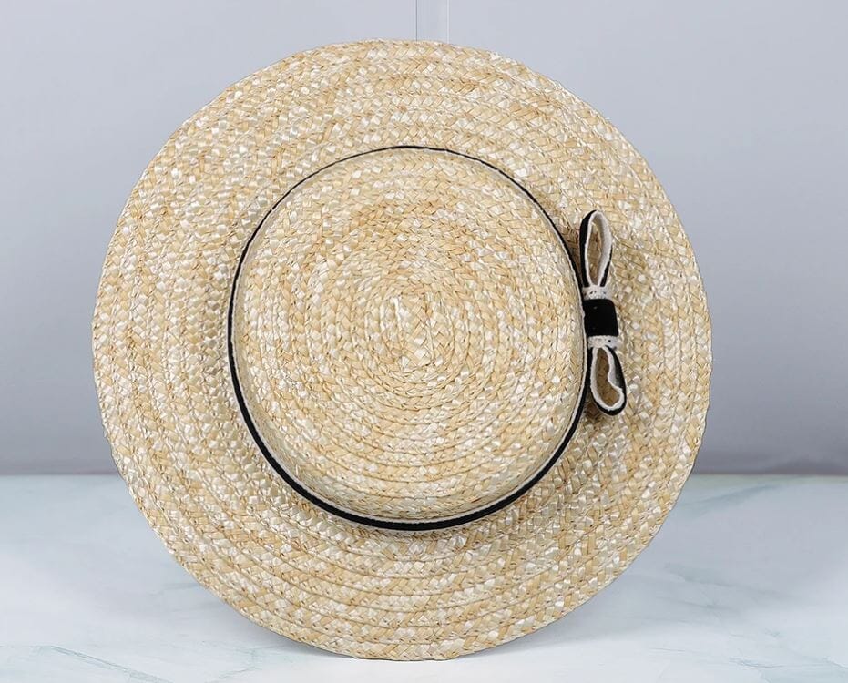 Women Bowknot Straw Fedora Vintage Fascinator Hat Hat jehouze