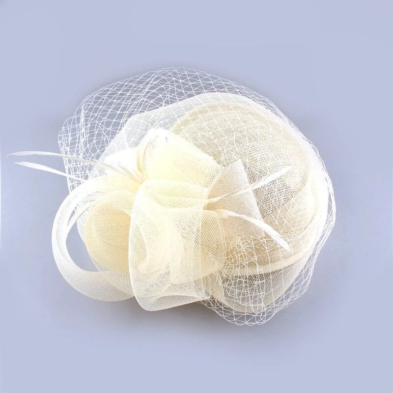 Women Bridal Wedding Hats Fascinator Church Cocktail Feather Veil Headdress Derby Cap Hat jehouze