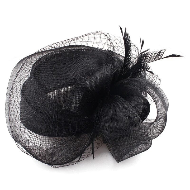 Women Bridal Wedding Hats Fascinator Church Cocktail Feather Veil Headdress Derby Cap Hat jehouze