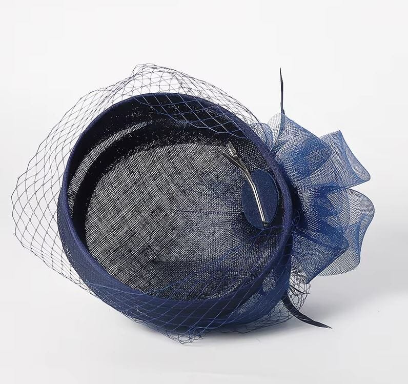 Women Bridal Wedding Hats Fascinator Church Cocktail Feather Veil Headdress Derby Cap Hat jehouze
