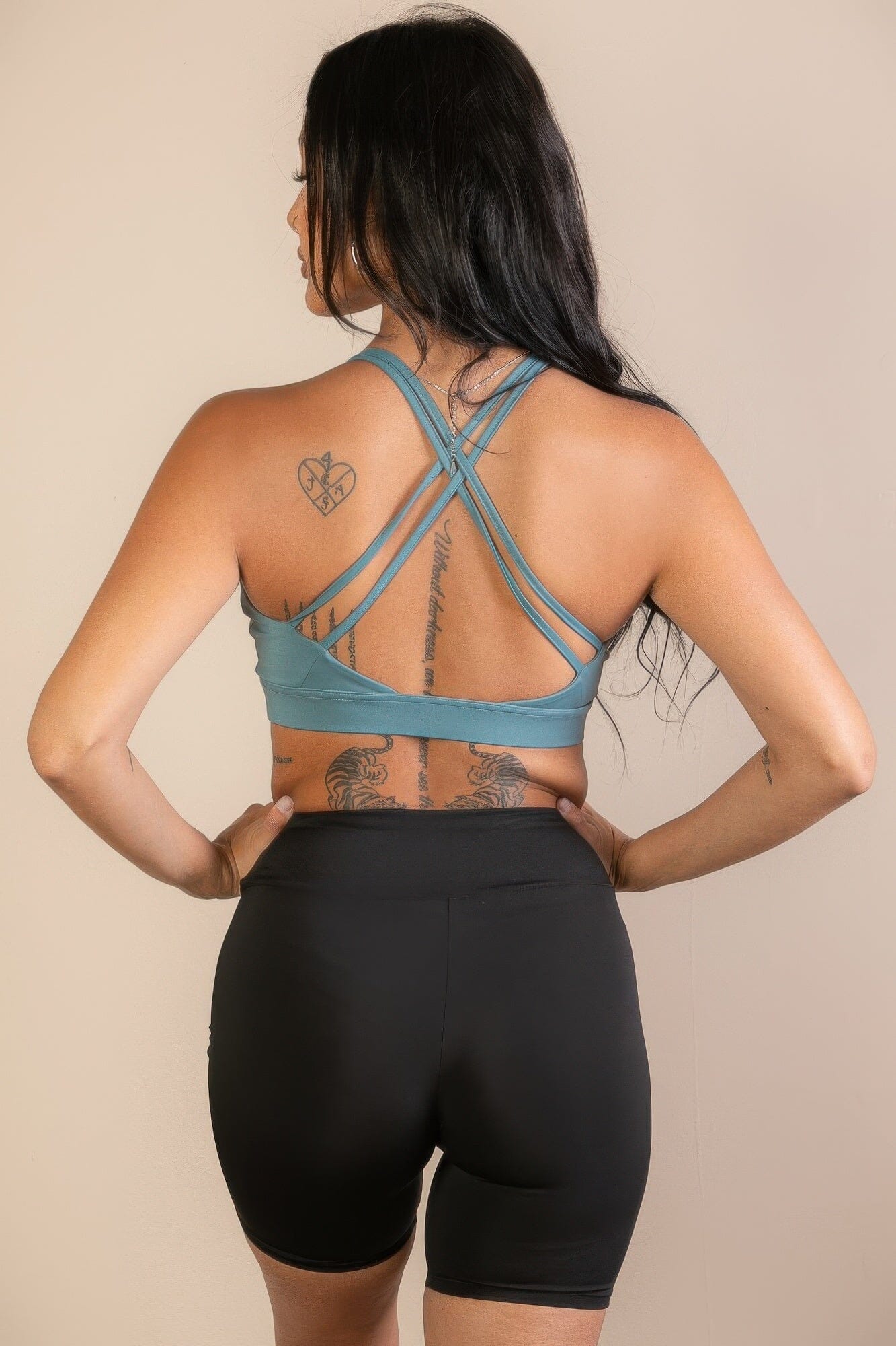 Women Criss Cross Back Sports Bra Top Shirts & Tops jehouze