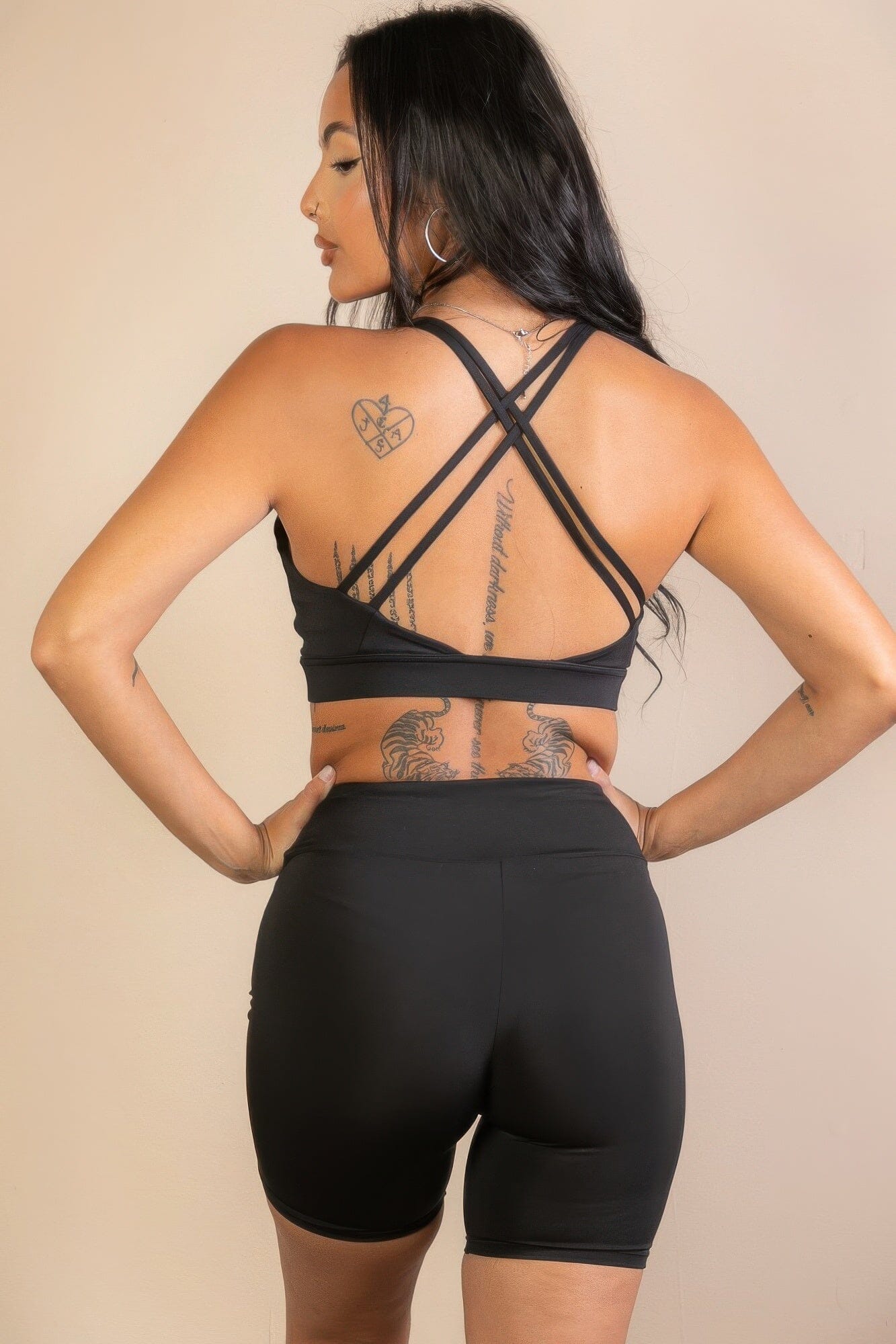Women Criss Cross Back Sports Bra Top Shirts & Tops jehouze