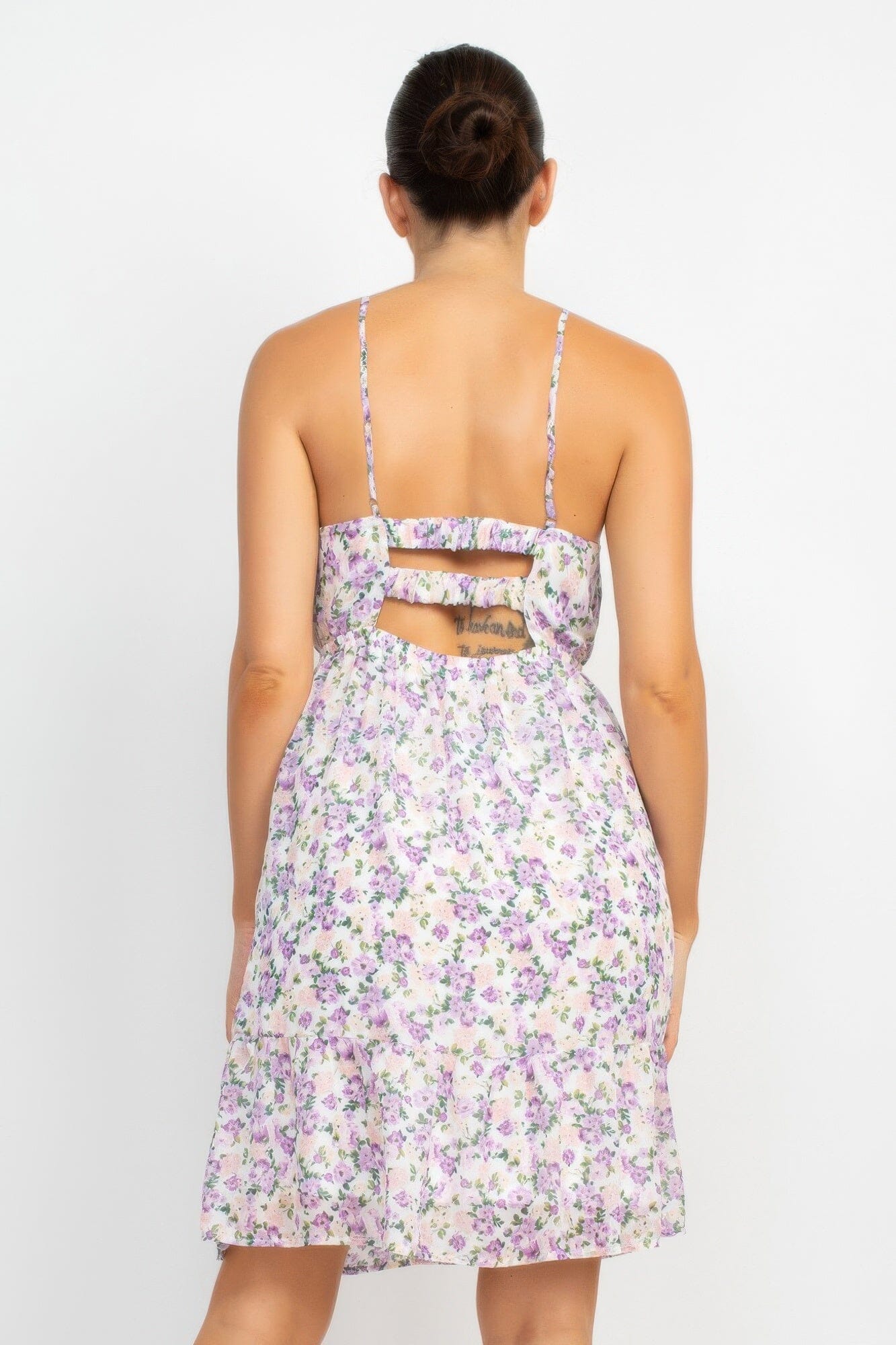 Women Double Strap Back Mini Dress Dresses jehouze