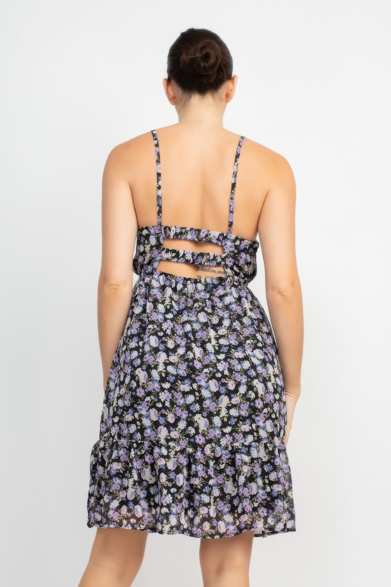 Women Double Strap Back Mini Dress Dresses jehouze