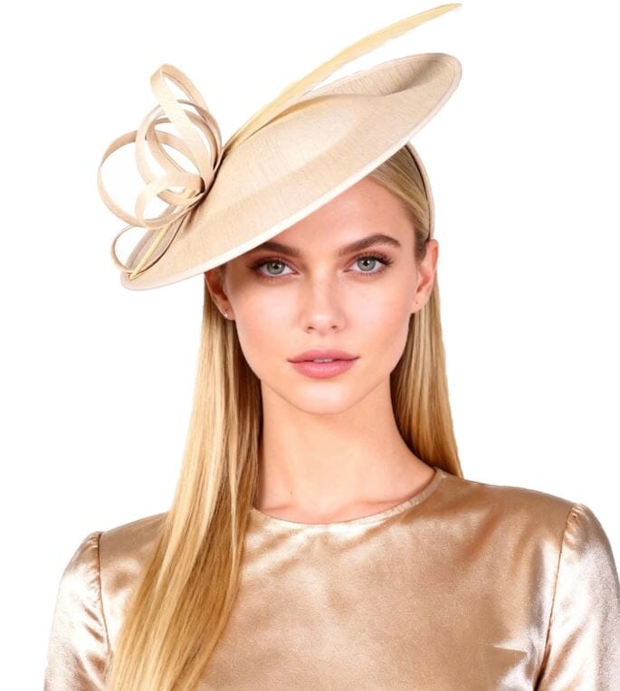 Women Elegant Kentucky Bridal Wedding Tea Party Dress Formal Derby Church Hat Hat jehouze Champagne