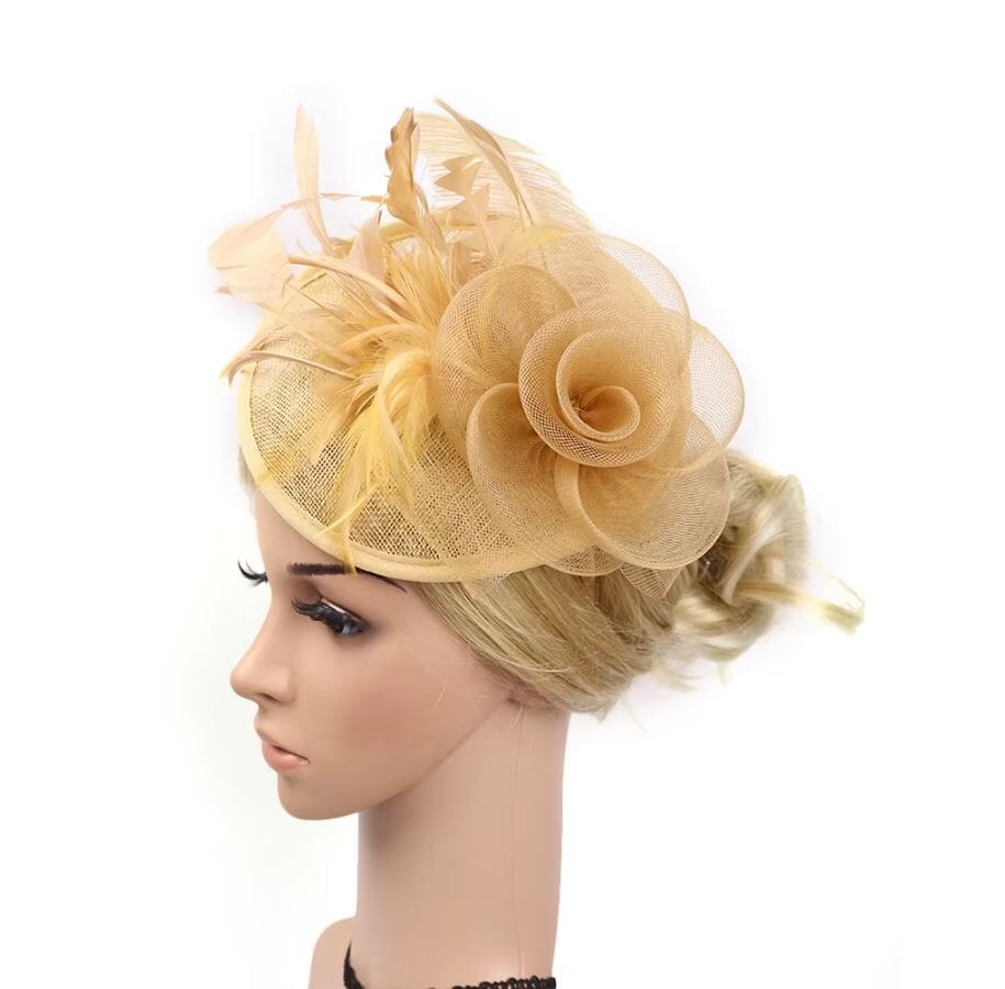 Women Fascinator Cocktail Tea Party Feather Vintage Headwear Fascinators jehouze