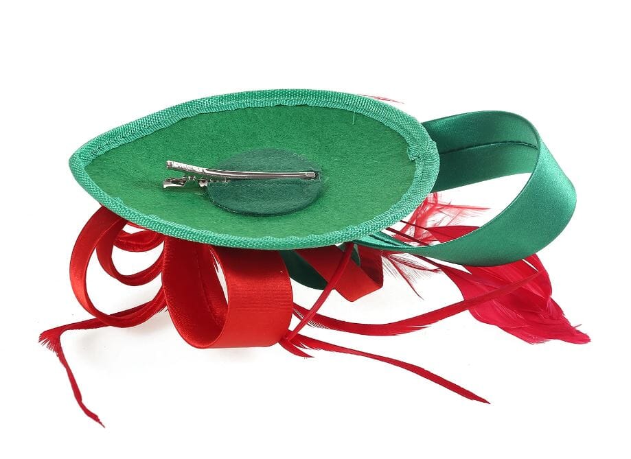 Women Fascinator Hair Clip Kentucky Headband Hat Wedding Cocktail Feather Ribbon Hat jehouze