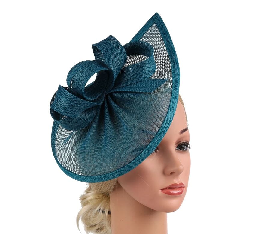 Women Fascinator Veil Fascinator Tea Party Bridal Wedding Pillbox Hat Hat jehouze Denim Blue