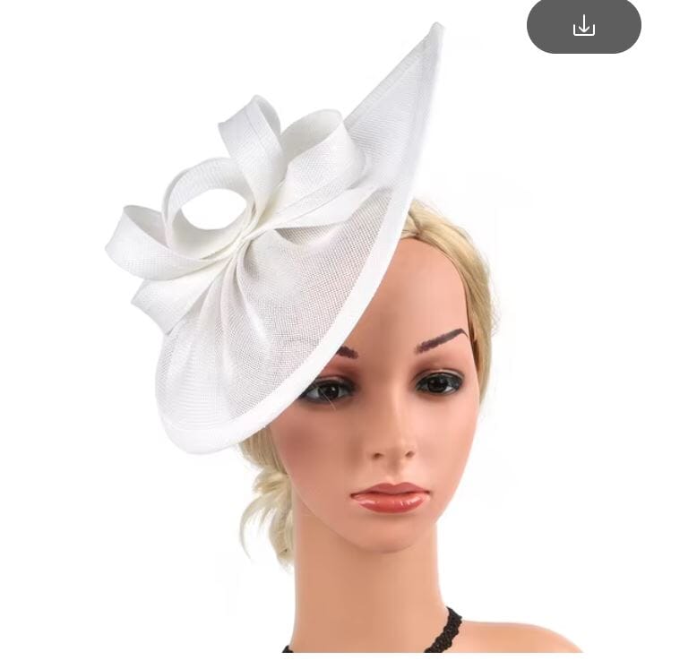 Women Fascinator Veil Fascinator Tea Party Bridal Wedding Pillbox Hat Hat jehouze White