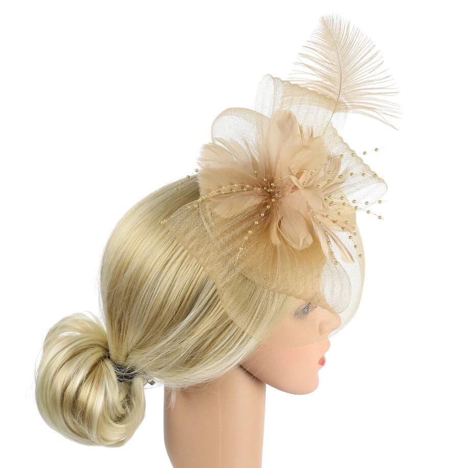 Women Feather Fascinator Kentucky Derby Pillbox Hat Mesh Party High Tea Headband Hat jehouze