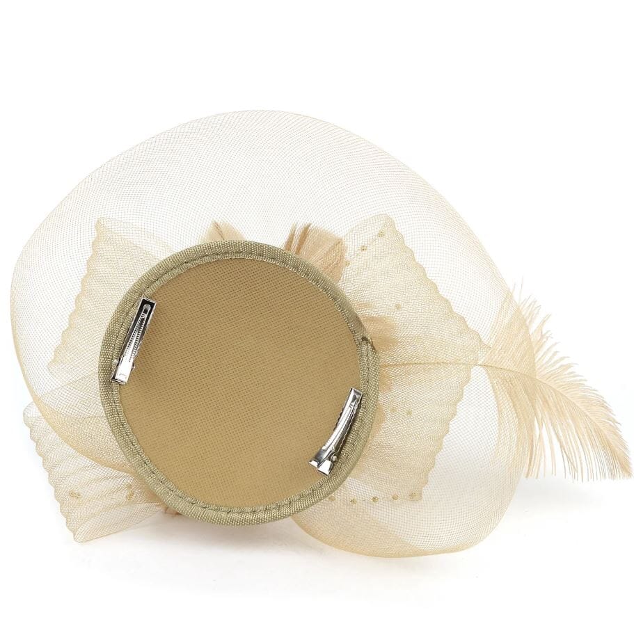 Women Feather Fascinator Kentucky Derby Pillbox Hat Mesh Party High Tea Headband Hat jehouze