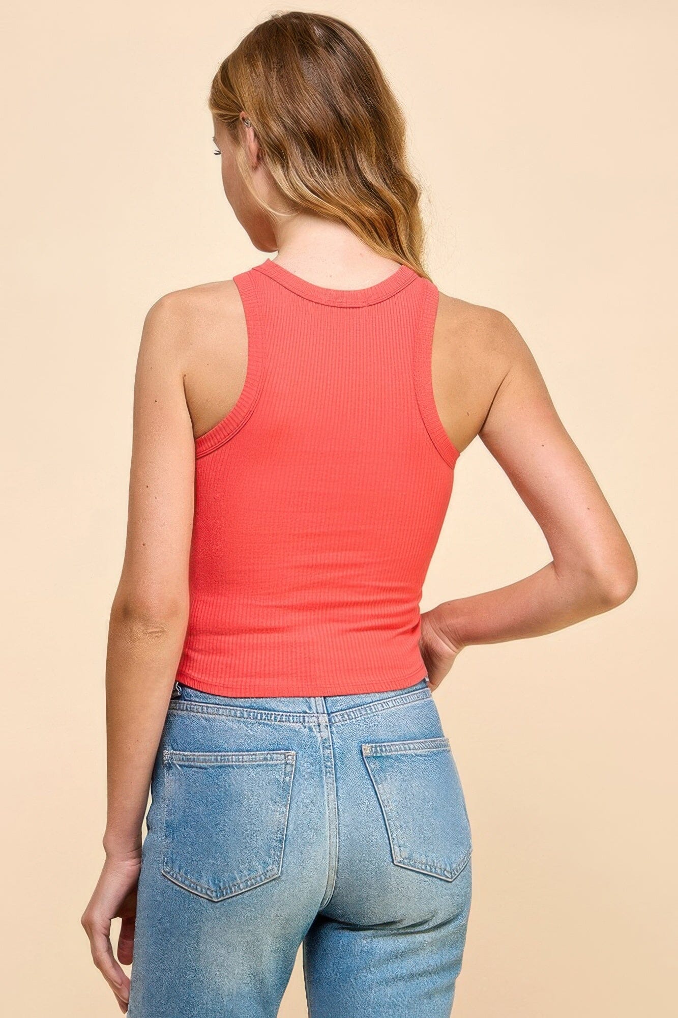 Women Heavy Ribbed Tank Top Shirts & Tops jehouze